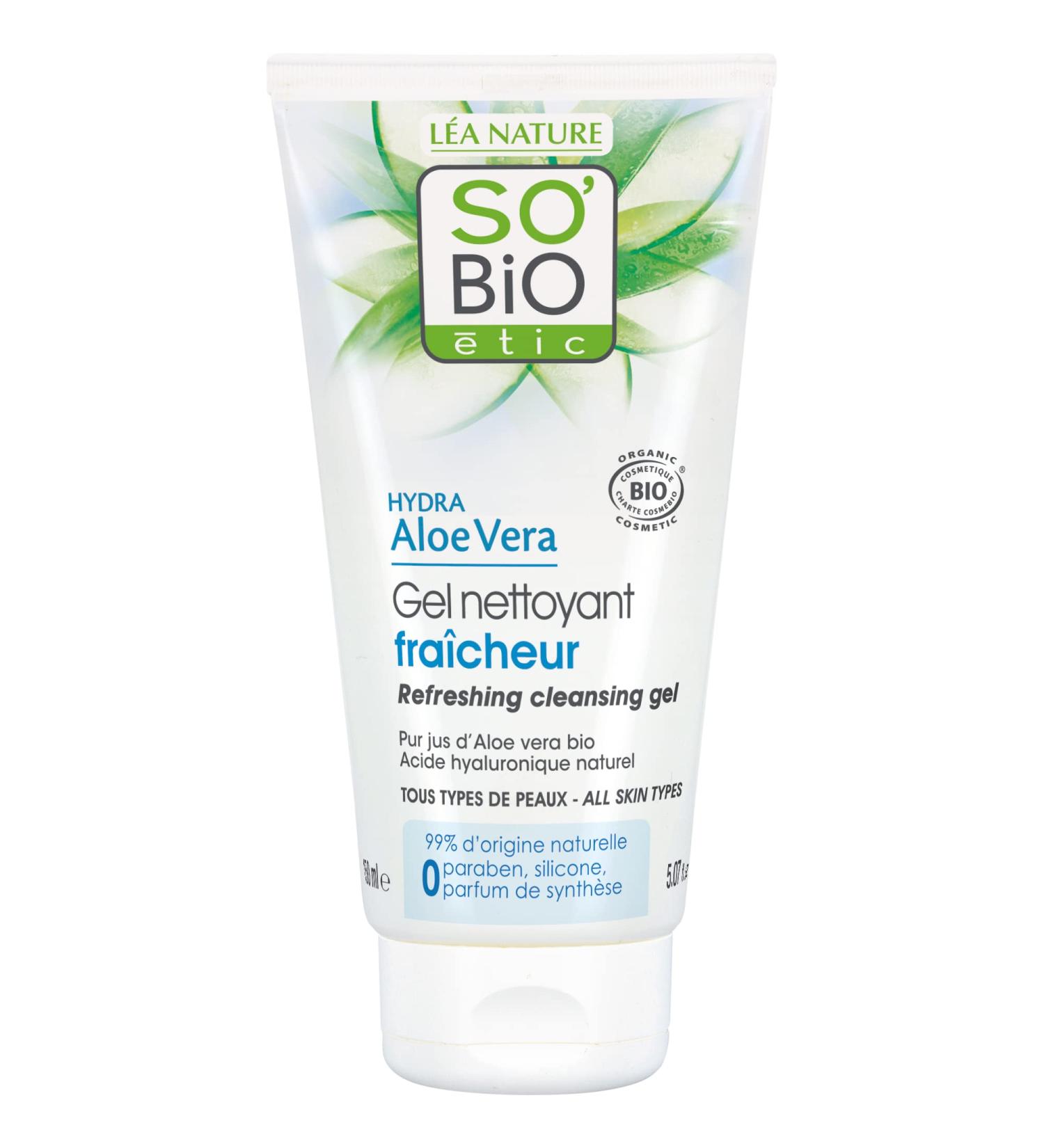 L a Nature SOBiO tic Cosmos Organic Hydra Aloe Vera Refreshing Cleansing Gel 150 ml - Buy Online on GoSupps.com
