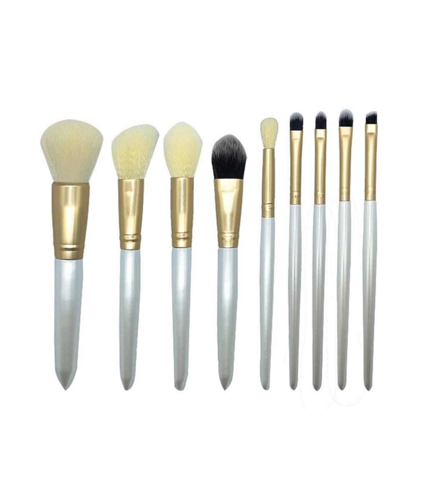 Buy 9-Piece Makeup Brush Set - Professional & Beginner Friendly | Perfect for Eye Shadow Loose Powder & Blush - Buy Online on GoSupps.com