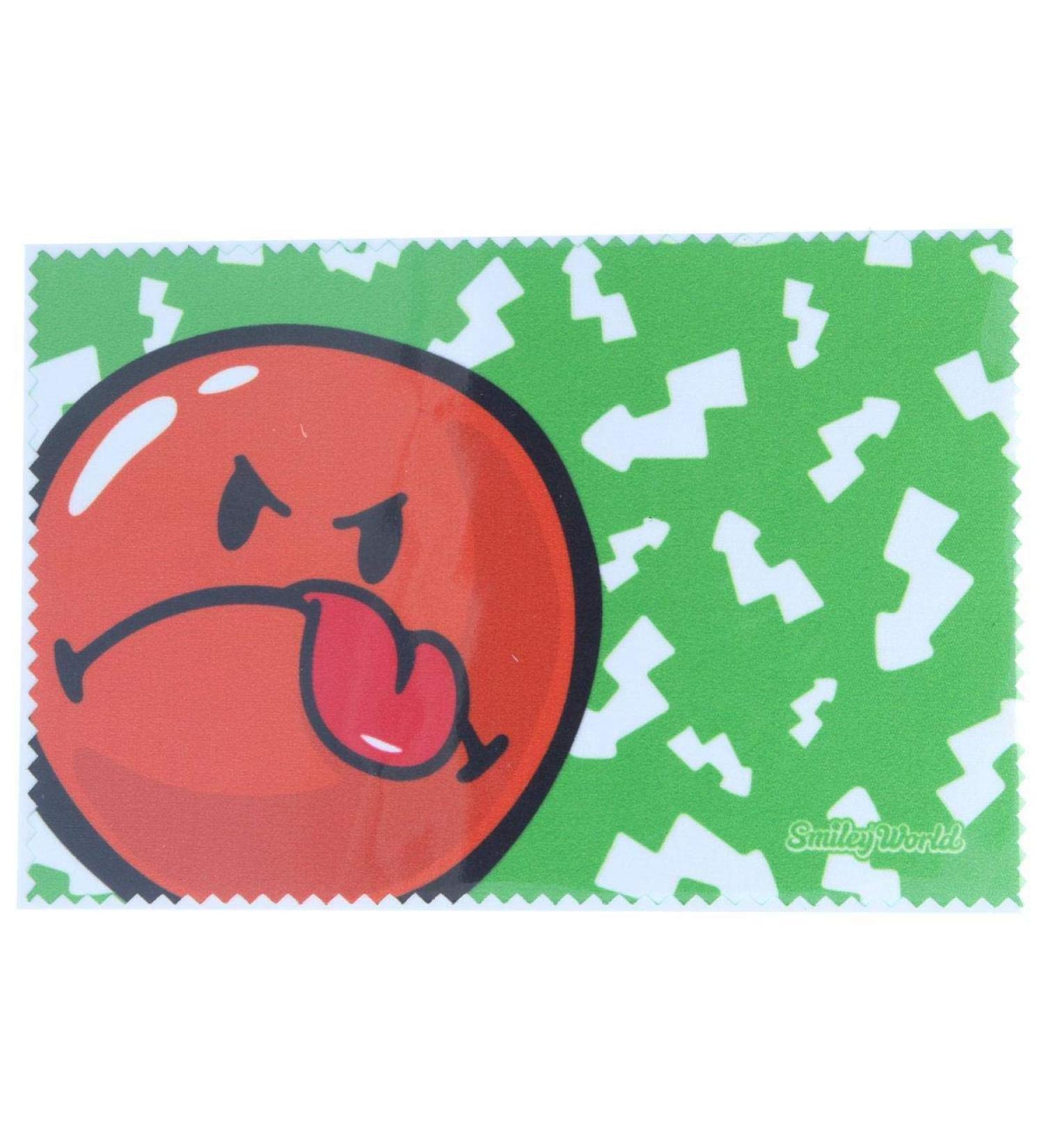 Beautiful microfibre glasses cleaning cloth 10 x 15 cm "Smilies" (06)