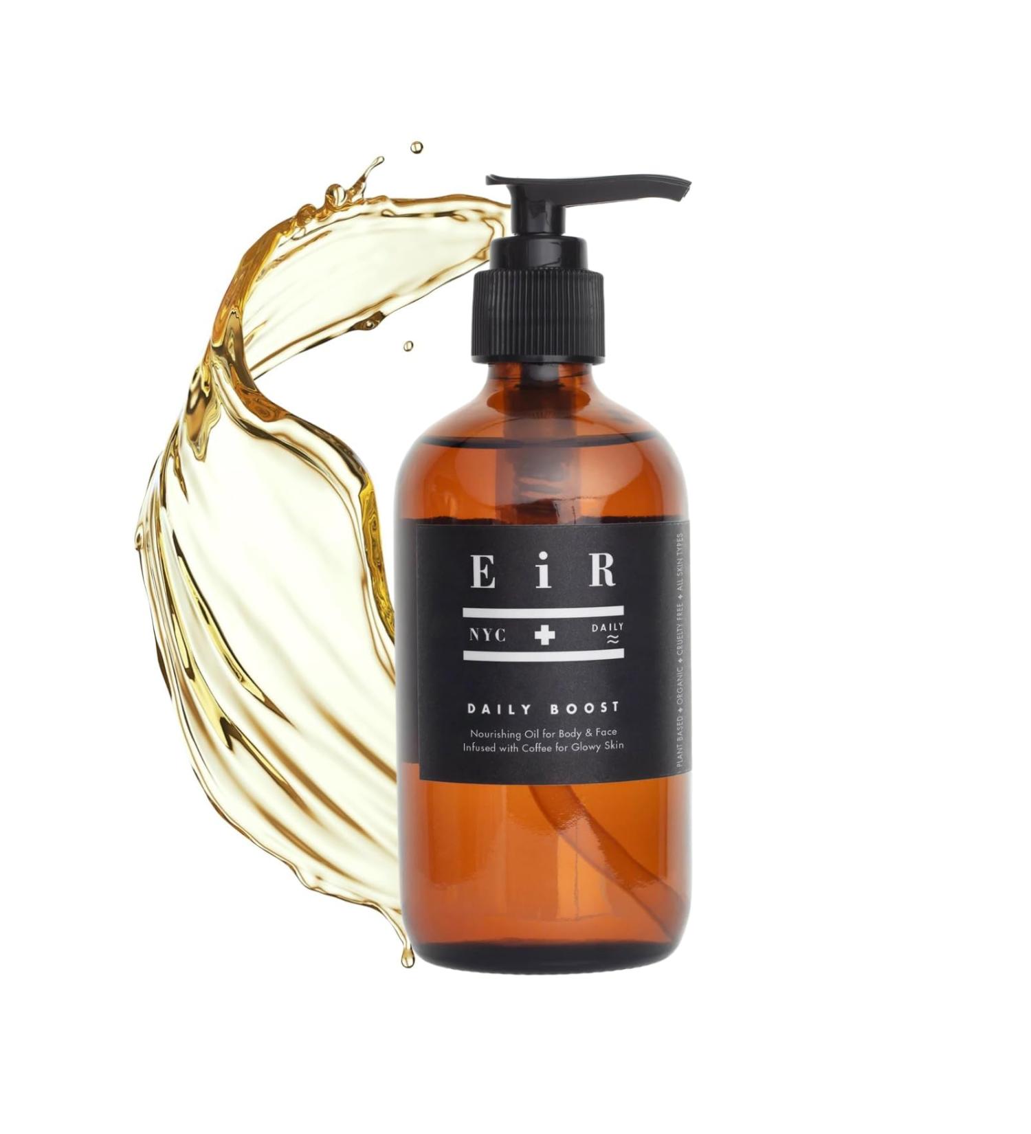 EiR NYC Daily Boost Body Oil | Coffee-Infused Face & Body Nourishing Oil with Rice Bran & Meadowfoam | Lightweight Fast-Absorbing Vegan Formula for a Radiant Glowy Silky Sheen Finish | 8 oz - Buy Online on GoSupps.com