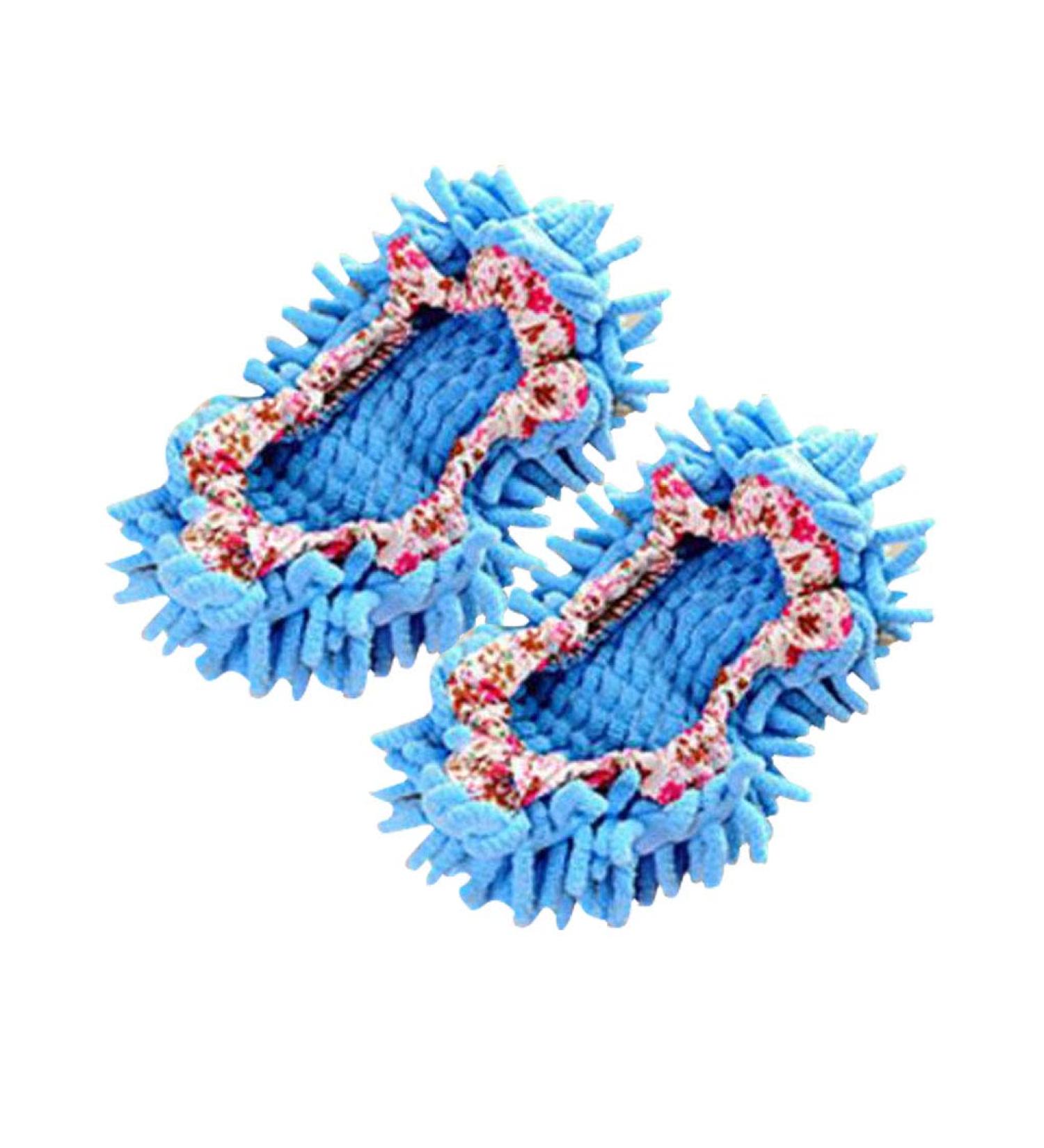 Stevlogs 2pcs Floor Mopping Shoe Floor Mopper Slipper Home Floor Cleaner Cleaning Foot Socks Blue - Buy Online on GoSupps.com