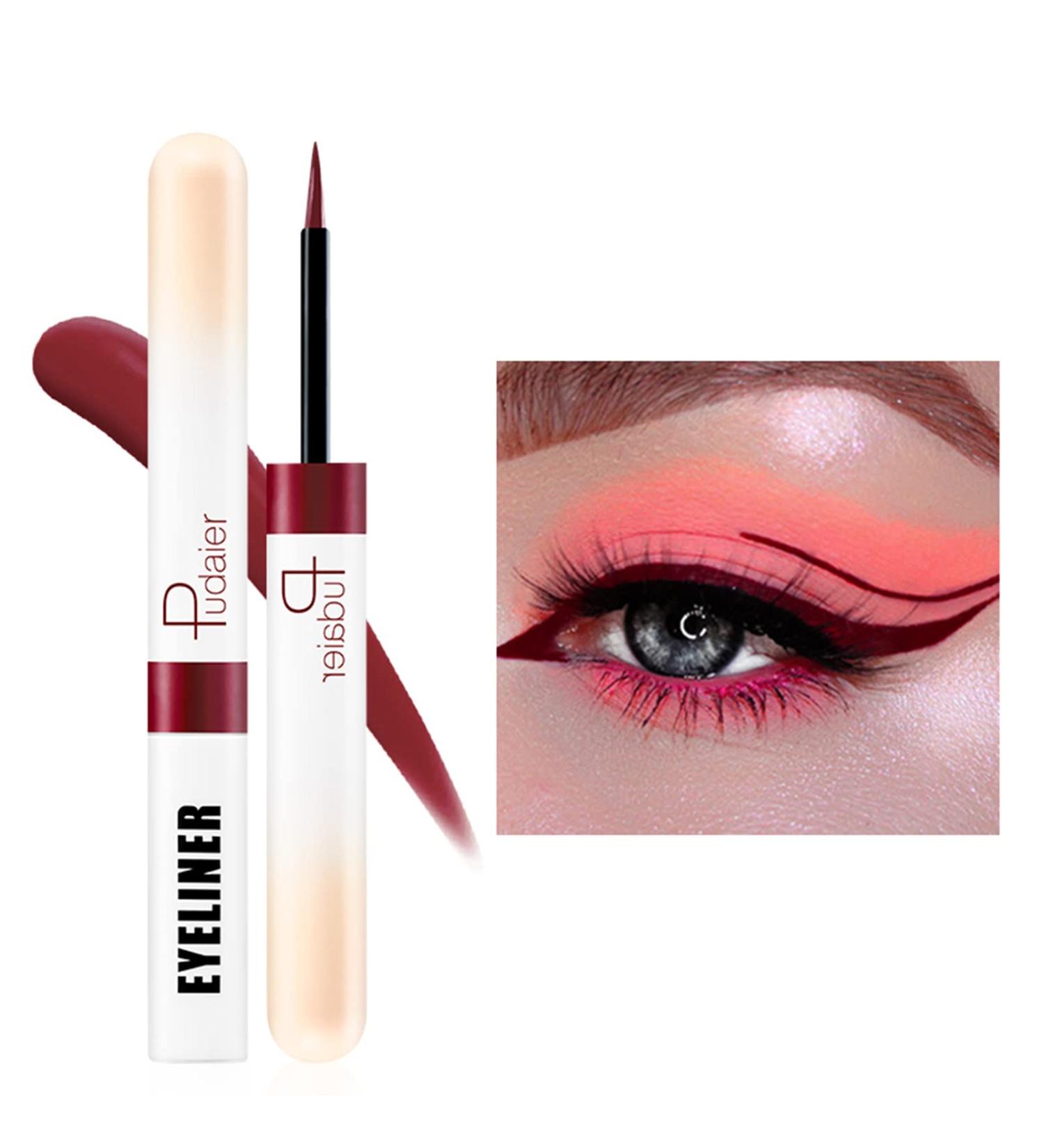 Espoce Berry Red Liquid Eyeliner 0.12 Oz - Long-lasting & High-Pigmented Colored Liner for Eye Makeup - Buy Online on GoSupps.com
