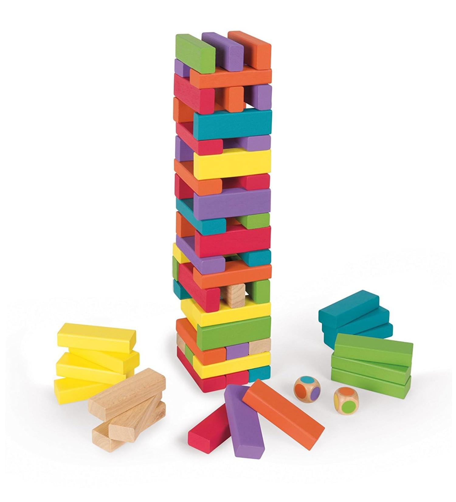 Janod J02012 Wooden Coloured Equilibloc