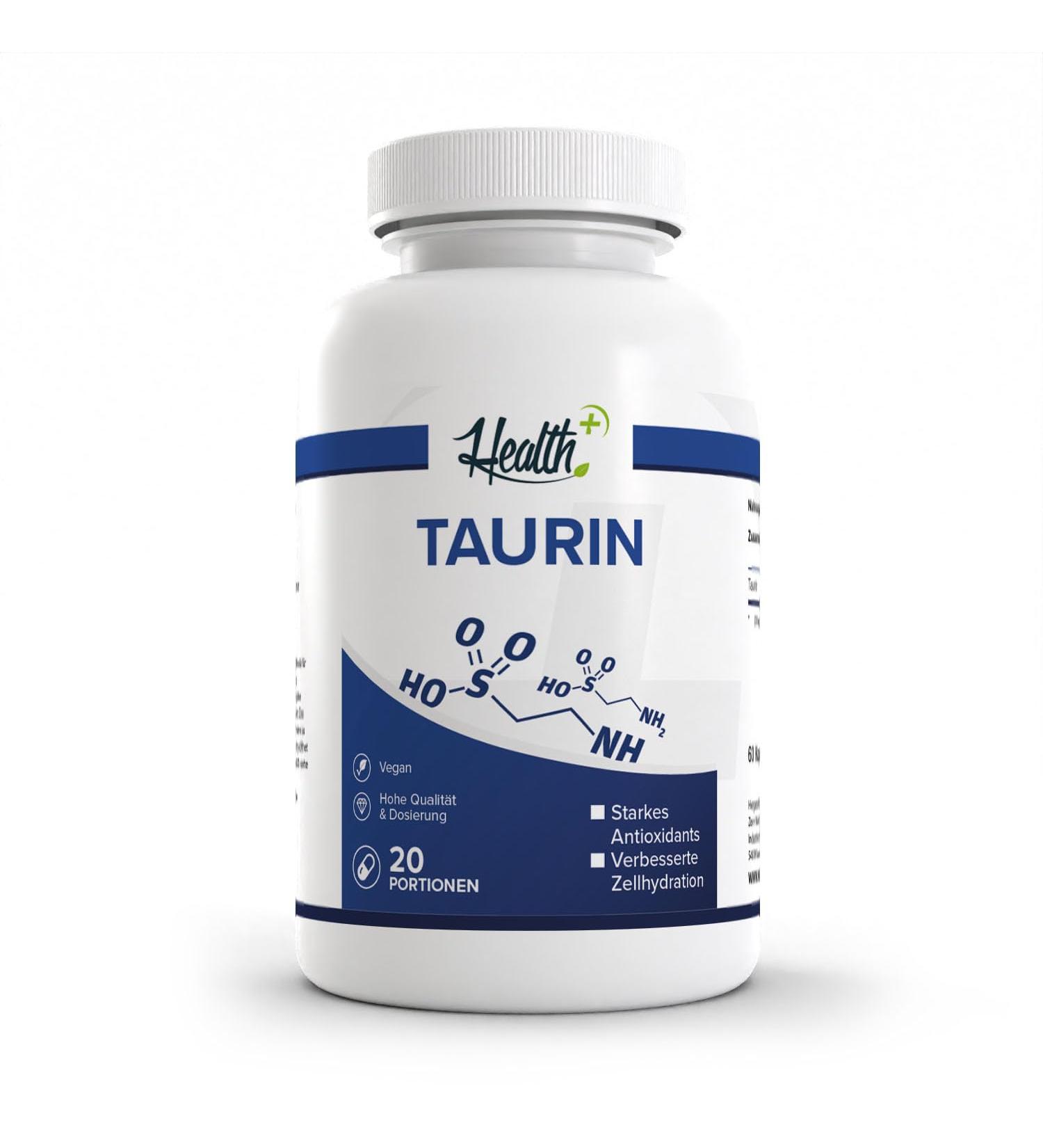 Zec Nutrition CoKG Health+ Taurine 60 amino acids capsules 1000 mg pure taurine powder per capsule vegan taurine capsules Made in Germany Unflavored 60 capsules - Buy Online on GoSupps.com