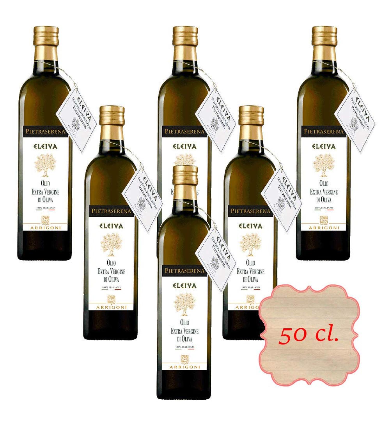 Pietraserena Eleiva Tenuta Pietraserena Extra Virgin Olive Oil - Italian E.V.O. Extra Virgin Olive Oil (6 Bottles 50 cl.)
