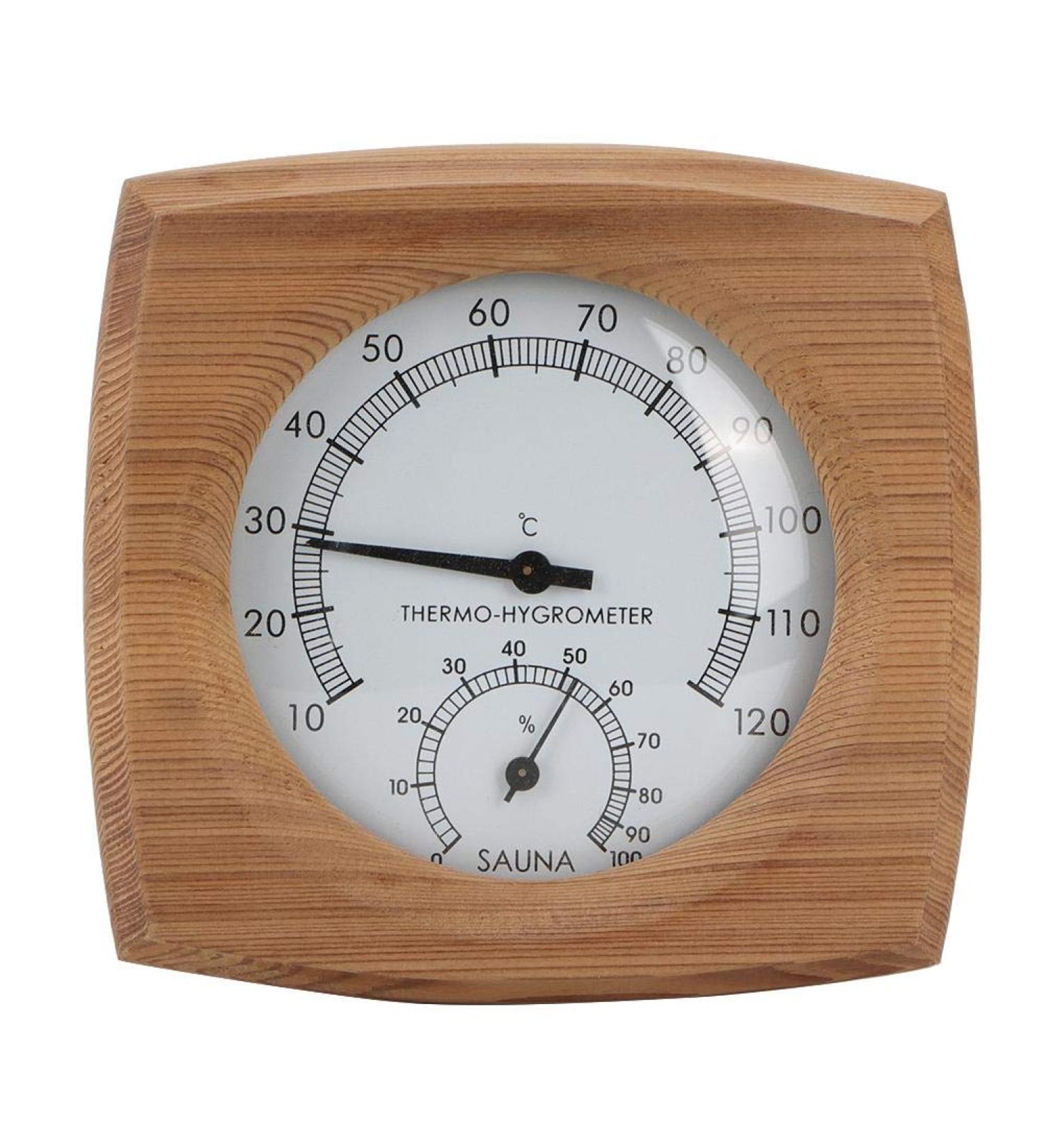 2-in-1 Sauna Thermometer Hygrometer | Cedarwood Thermo-Hygrometer | Premium Sauna Accessories for Accurate Temperature & Humidity Control - Buy Online on GoSupps.com