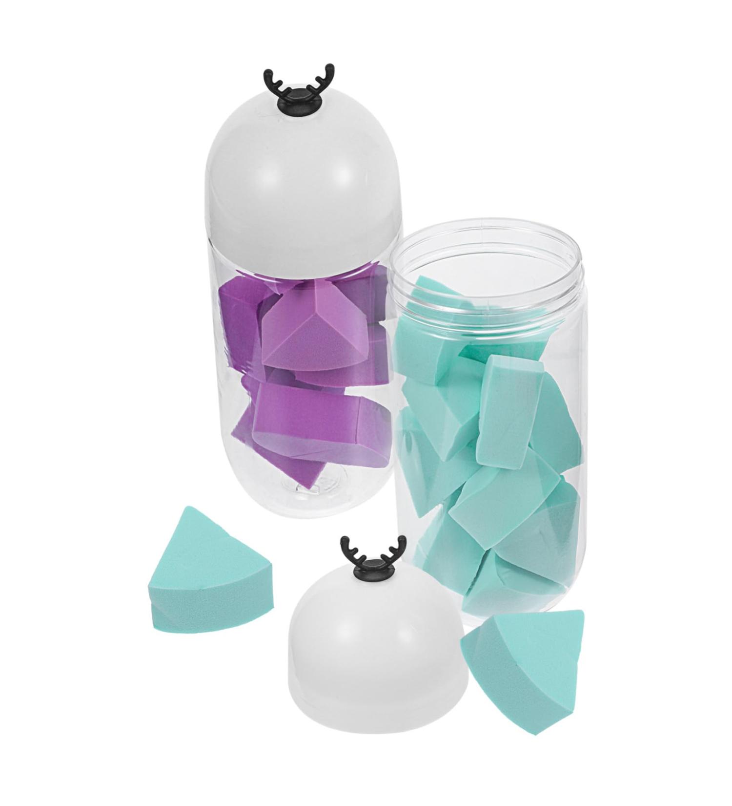 NOLITOY 2 Capsule Bottle Beauty Egg Makeup Sponges - Hydrophilic Polyurethane Blender for Flawless Foundation | International Shipping - Buy Online on GoSupps.com