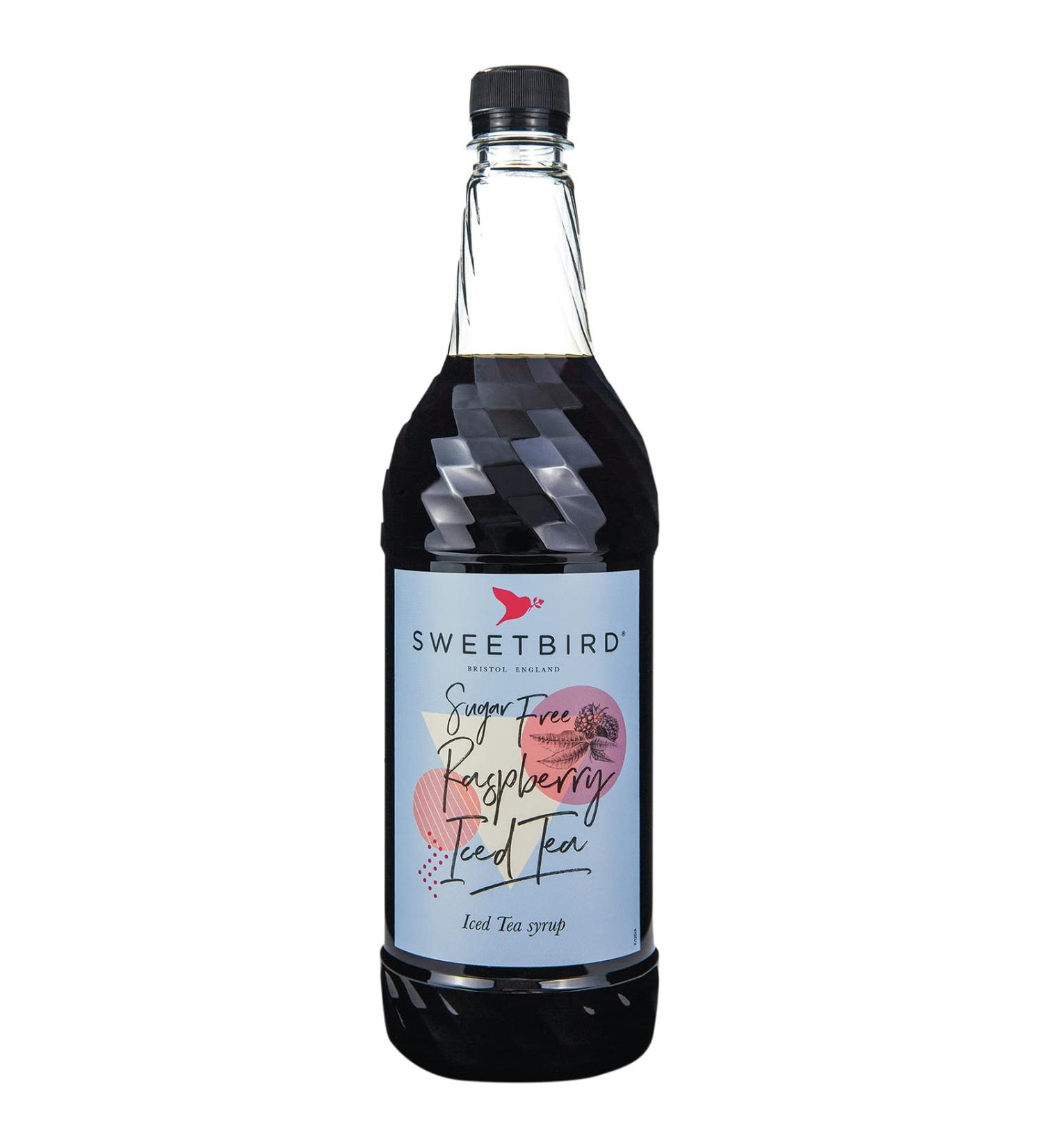 Sugar Free Raspberry Iced Tea Syrup (1L) by Sweetbird - Vegan Friendly - Buy Online on GoSupps.com