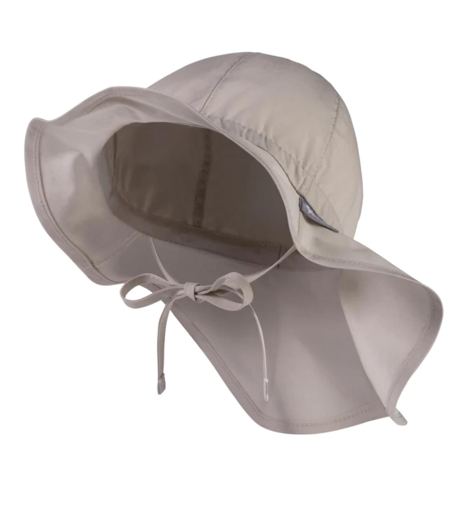Sterntaler Kinder Sonnenhut with binding tape - Children's hat UV -Sonnenschutz 50+ - Children Sonnenhut Unisex made of organic popeline - peak cap with naked sun protection offers optimal sun protection 55 beige