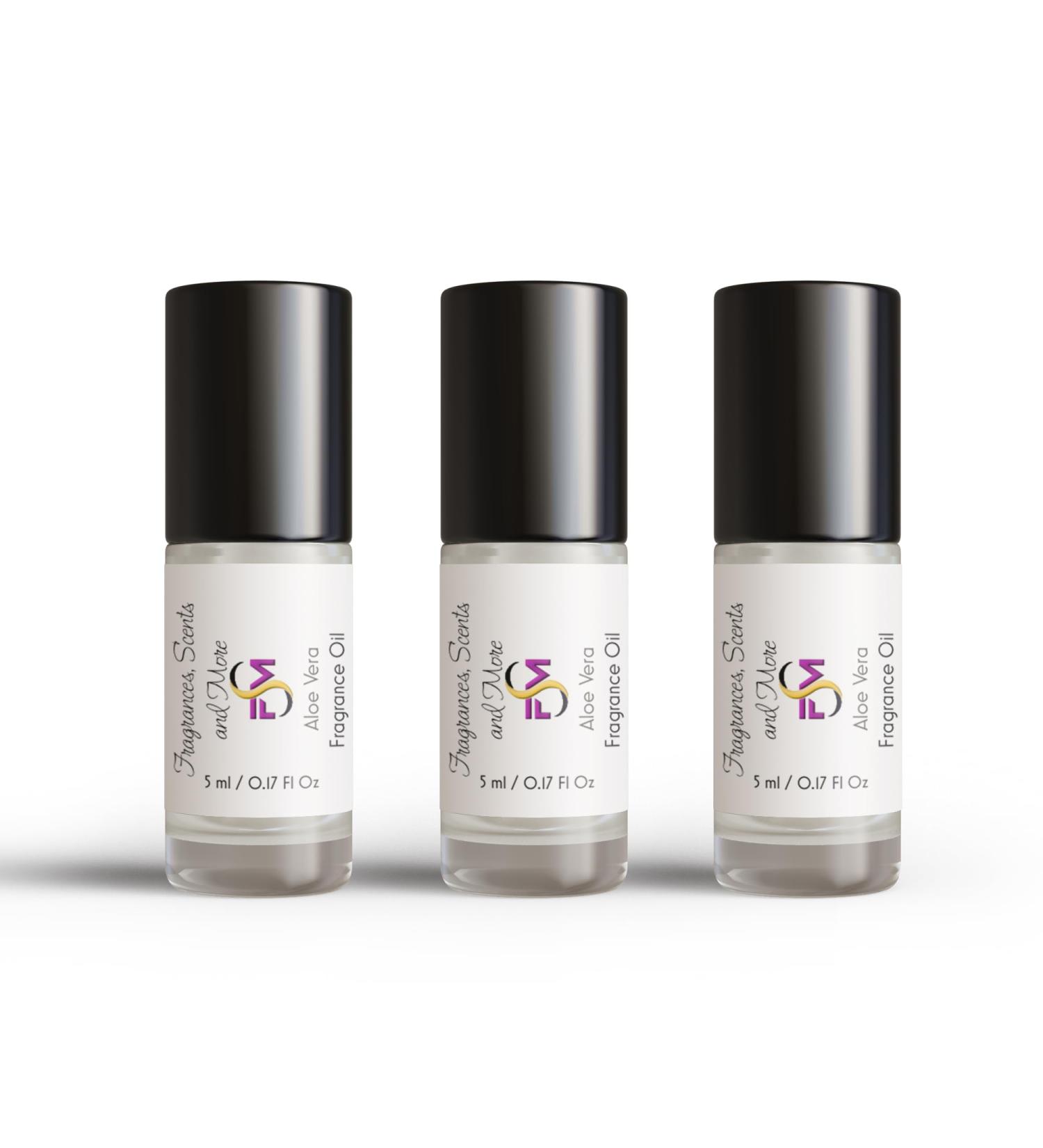 Aloe Vera Fragrance Oil - 3 Bottles 0.17 Fl Oz Glass Roll On (5ml) 0.17 Fl Oz (Pack of 3) - Buy Online on GoSupps.com