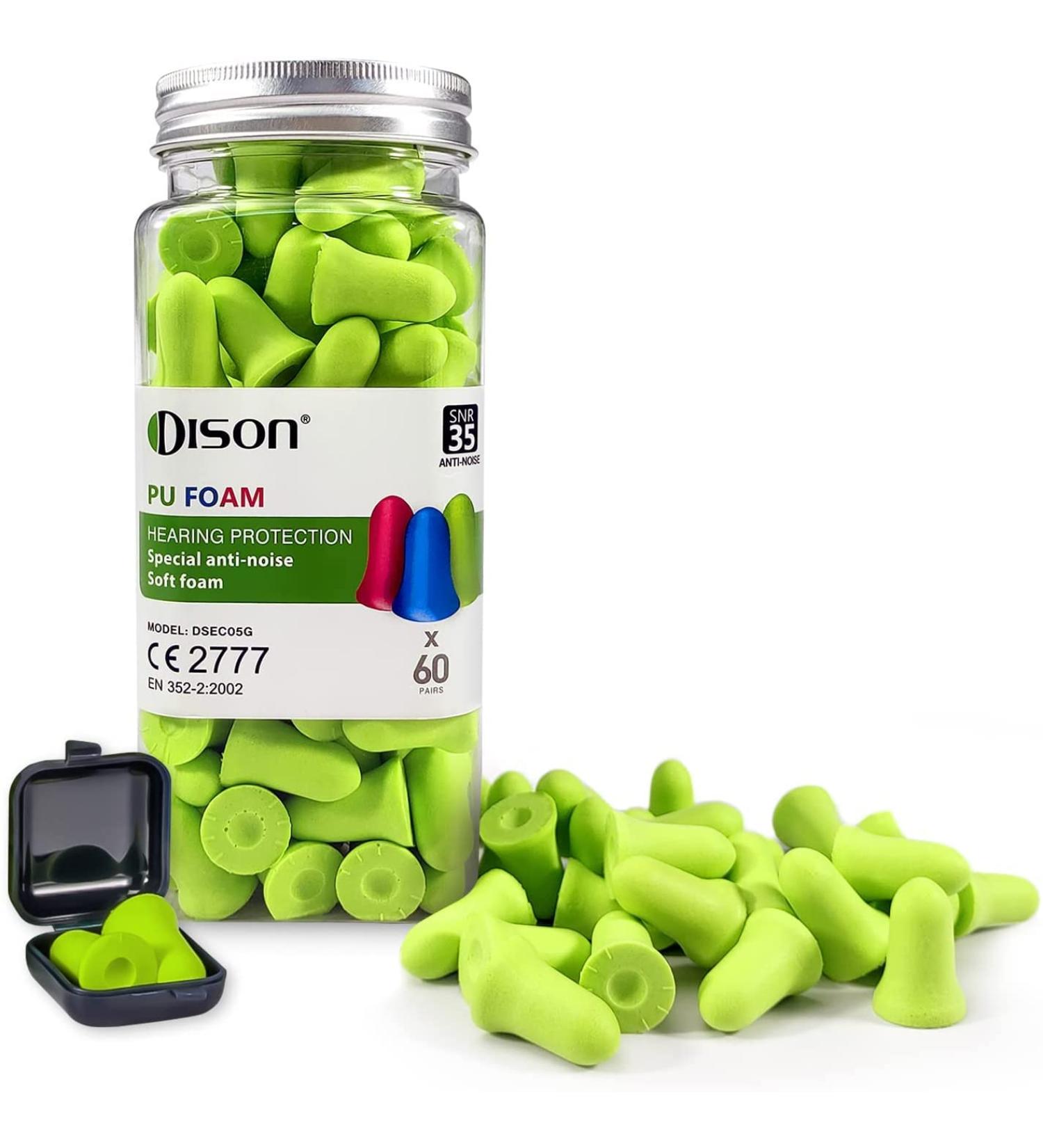 60 Pairs Ultra Soft Foam Earplugs | 35dB Noise Cancelling Ear Plugs for Sleeping, Shooting & Travel - Buy Online on GoSupps.com