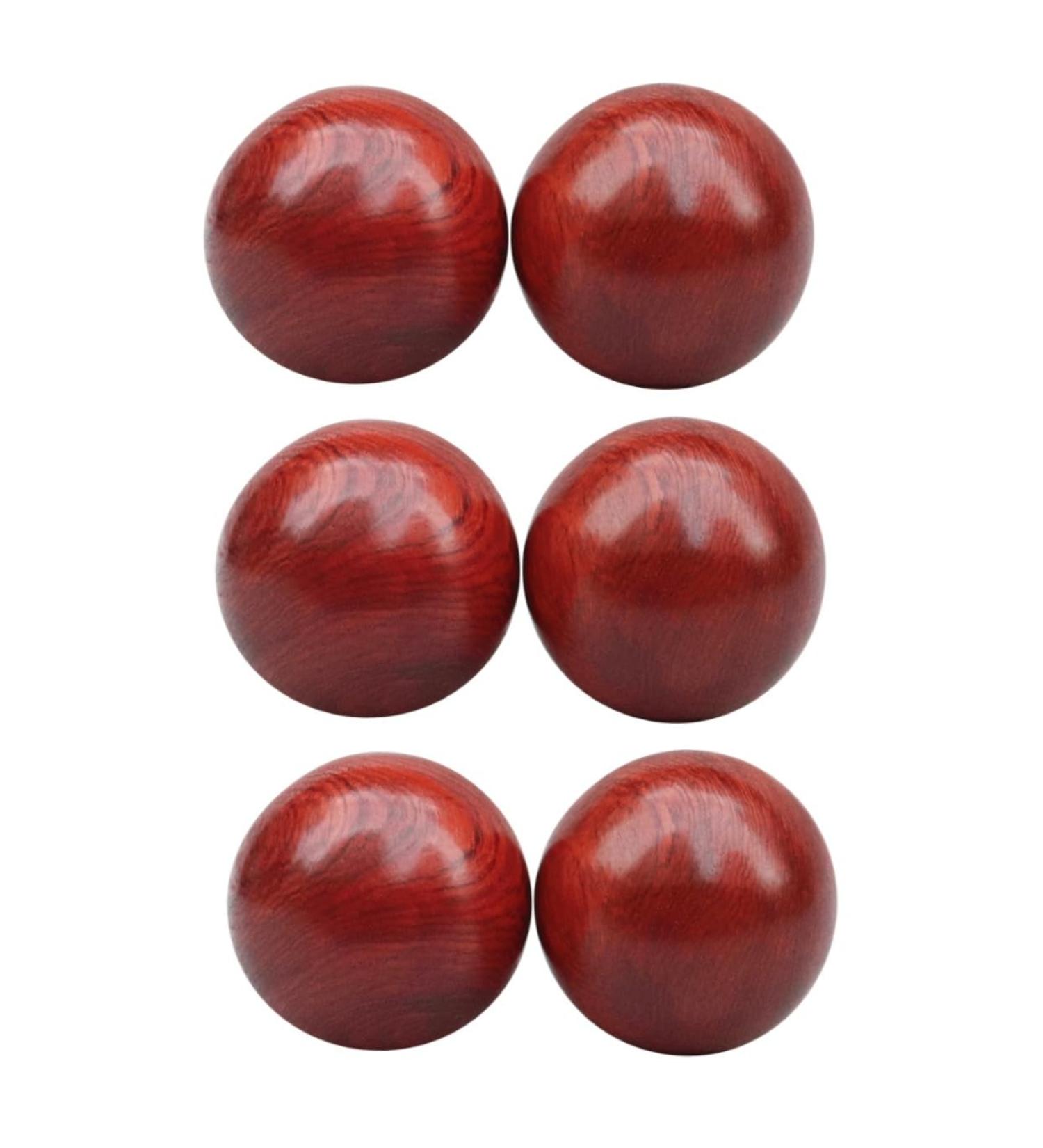 Fomiyes 6 STK Wooden Wrist Roll Balls - Stress Relief & Strength Training Tool for Fitness & Gymnastics - Buy Online on GoSupps.com