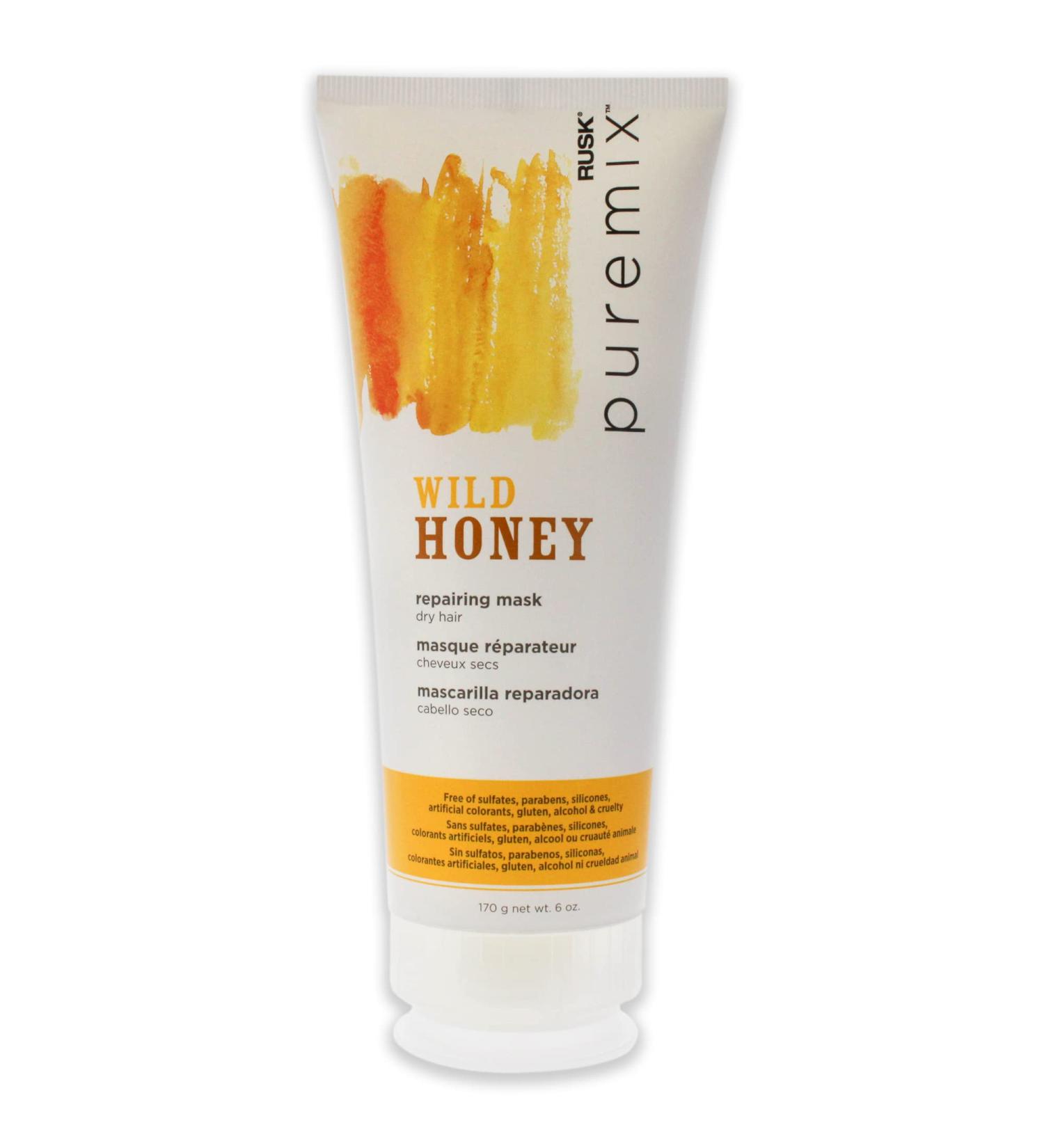 RUSK PUREMIX Wild Repair Mask - Honey & Antioxidants for Dry Hair | Deeply Moisturizing & Repairing - 6 Oz - Buy Online on GoSupps.com