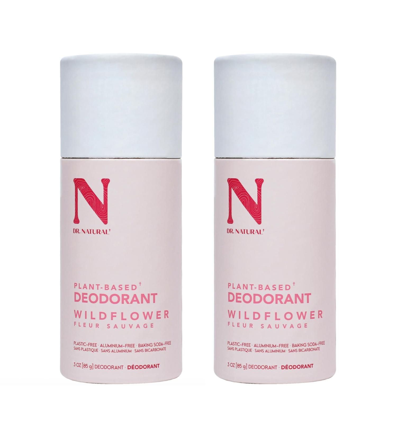 Dr. Natural Deodorant Wildflower 3 oz - Natural Deodorant Stick for Men and Women - Aluminum Free Paraben-Free Sulfate-Free Non-Staining - Buy Online on GoSupps.com