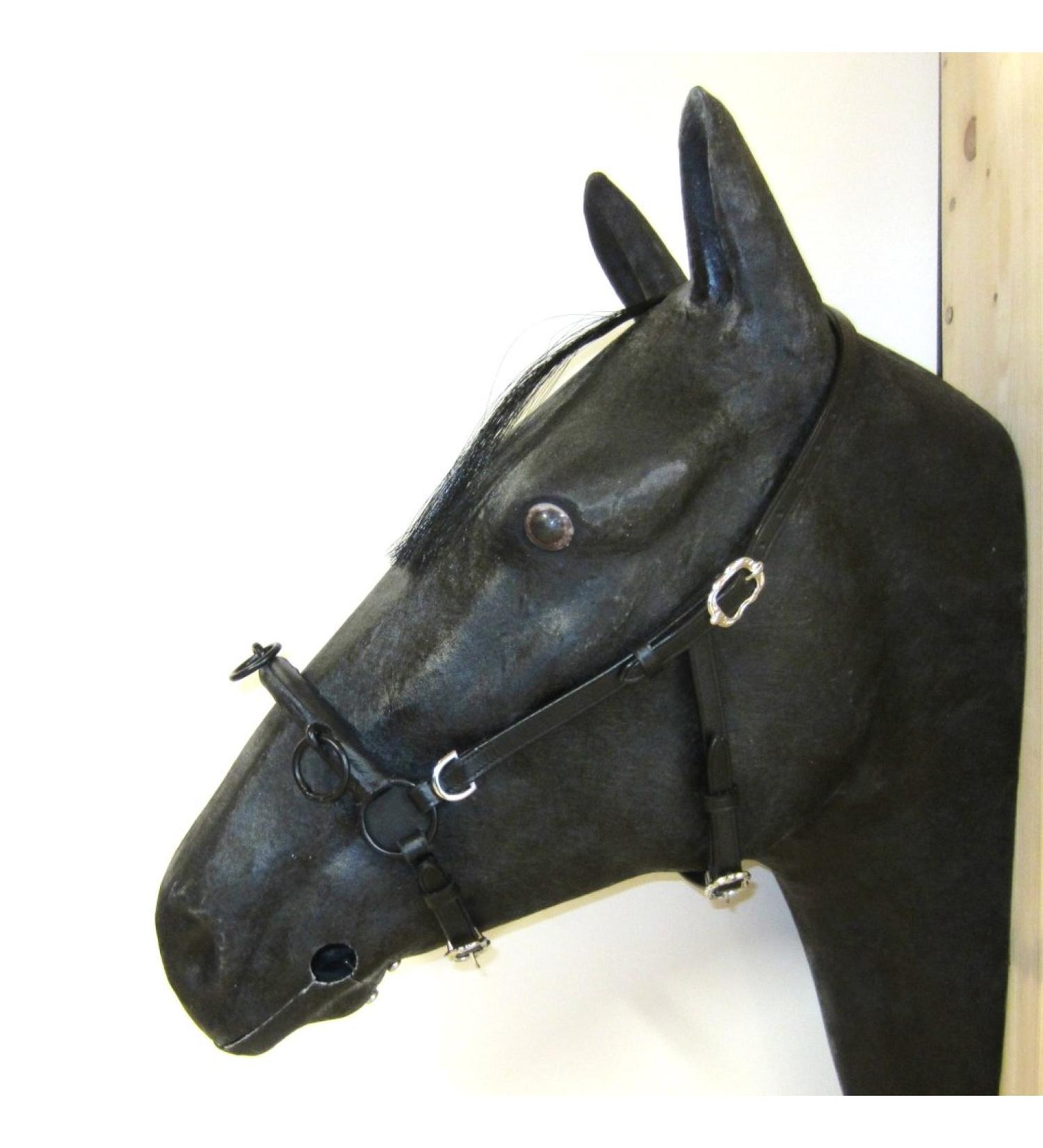 Buy PS Horse Articles French Cavesson Cavecon - Soft Full Size Black with Silver Fittings | International Shipping Available - Buy Online on GoSupps.com