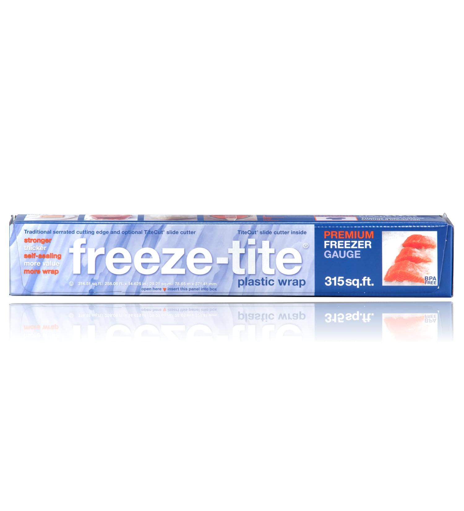 Freeze-Tite Premium Plastic Freezer Wrap with Slide Cutter - Self-Sealing, Thicker, 315 sq ft - 1 Count - Buy Online on GoSupps.com