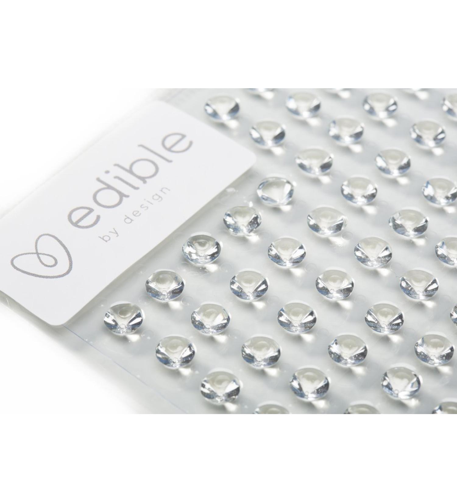 Clear 5mm Soft Gel Diamonds - 100 Count | Edible By Design - Buy Online on GoSupps.com