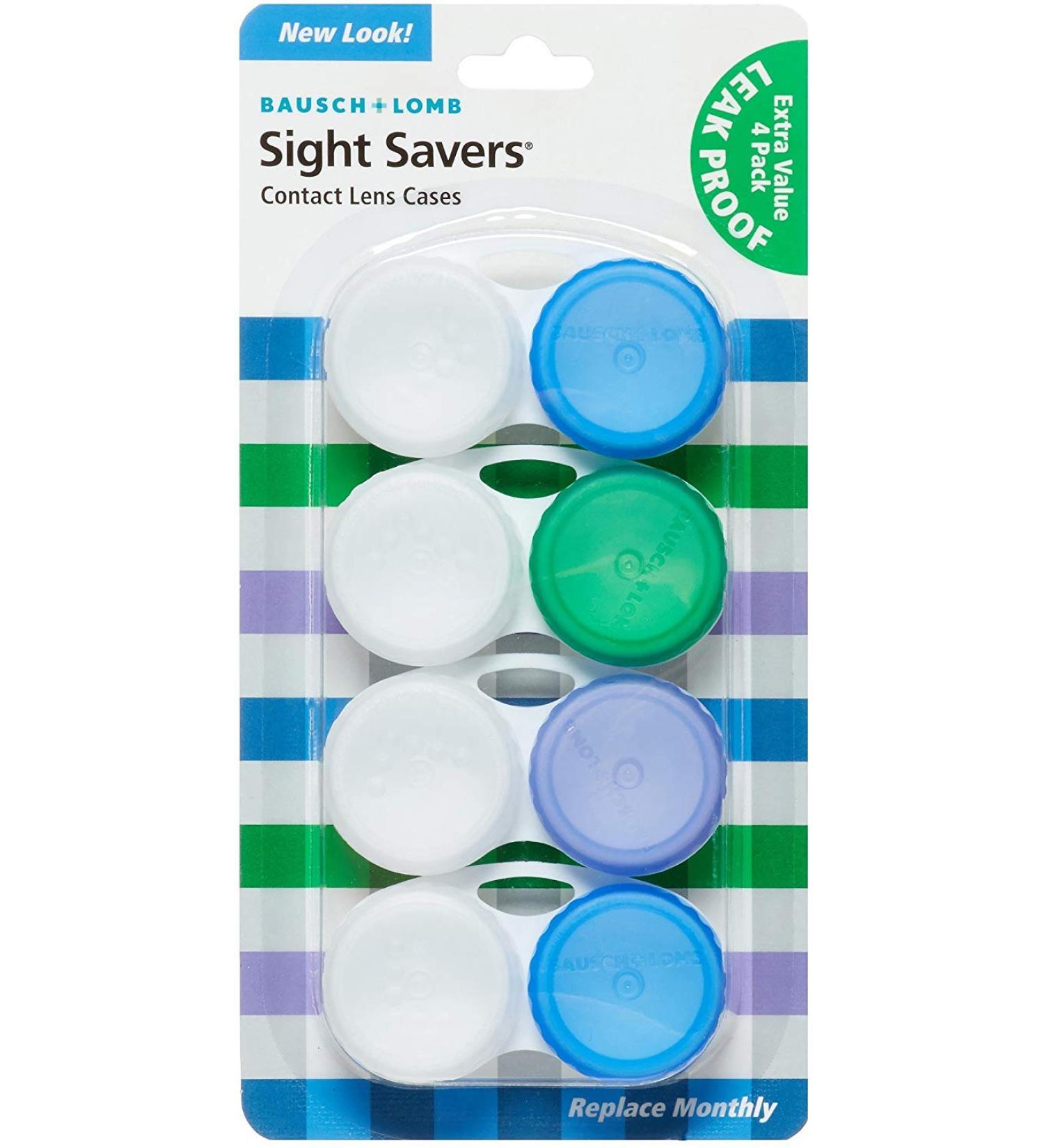 Bausch & Lomb Sight Savers Contact Lens Cases 4 Count