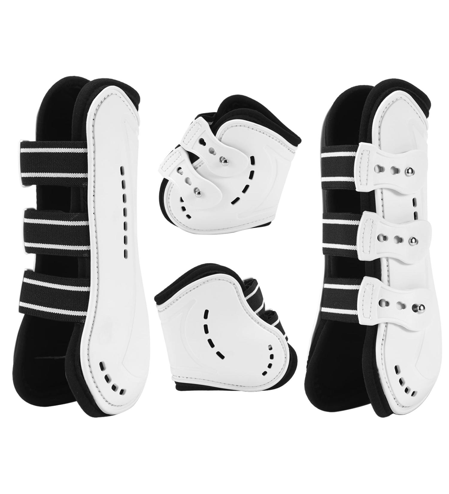 Free Gaiters & String Caps Set - 4 Neoprene Horse Tendon Protectors for Jumping Riding & Dressage - Buy Online on GoSupps.com