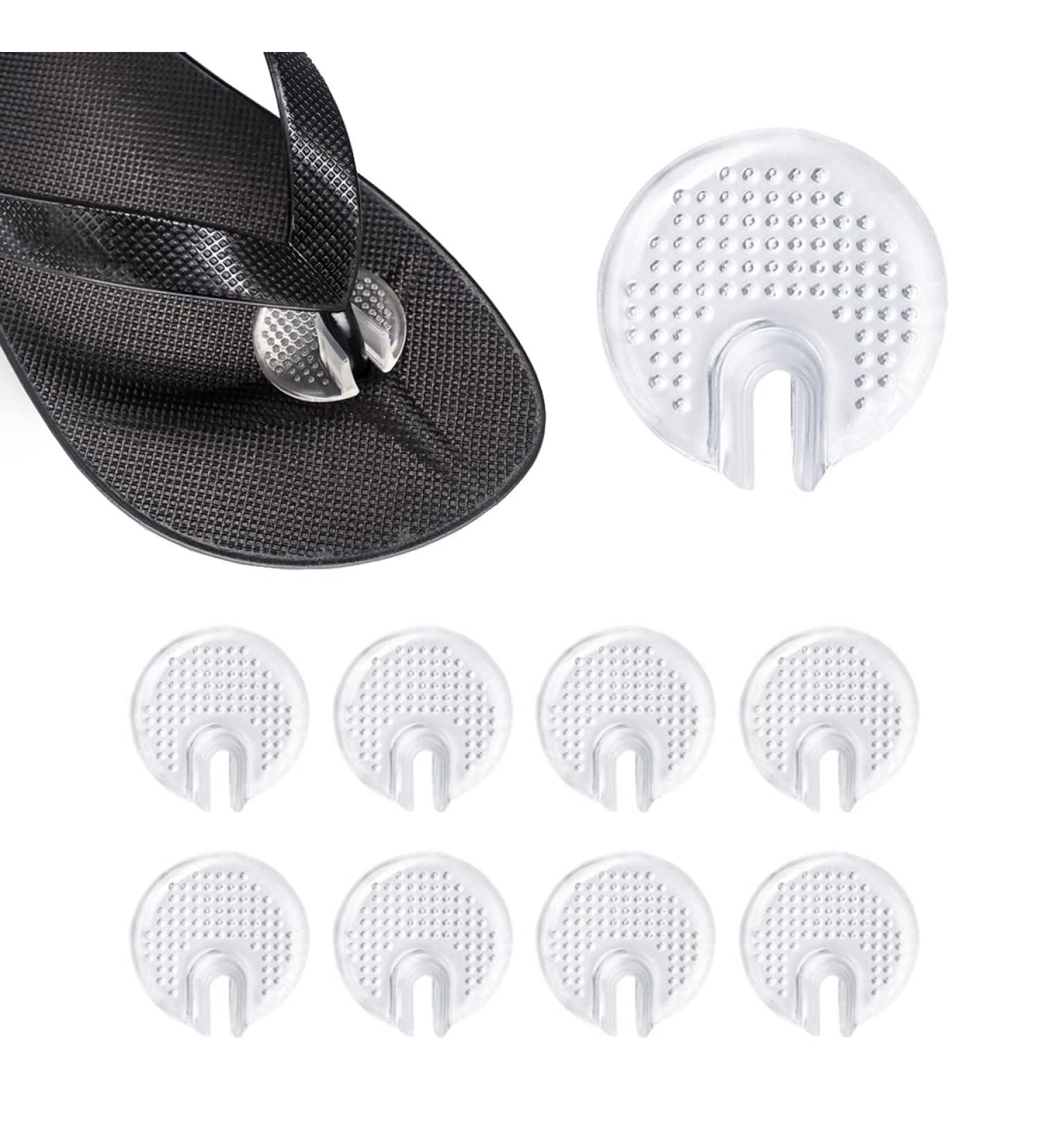 10Pcs Clear Silicone Gel Toe Protectors - Non-Slip Thong Sandal Guards for Comfort and Protection - Buy Online on GoSupps.com