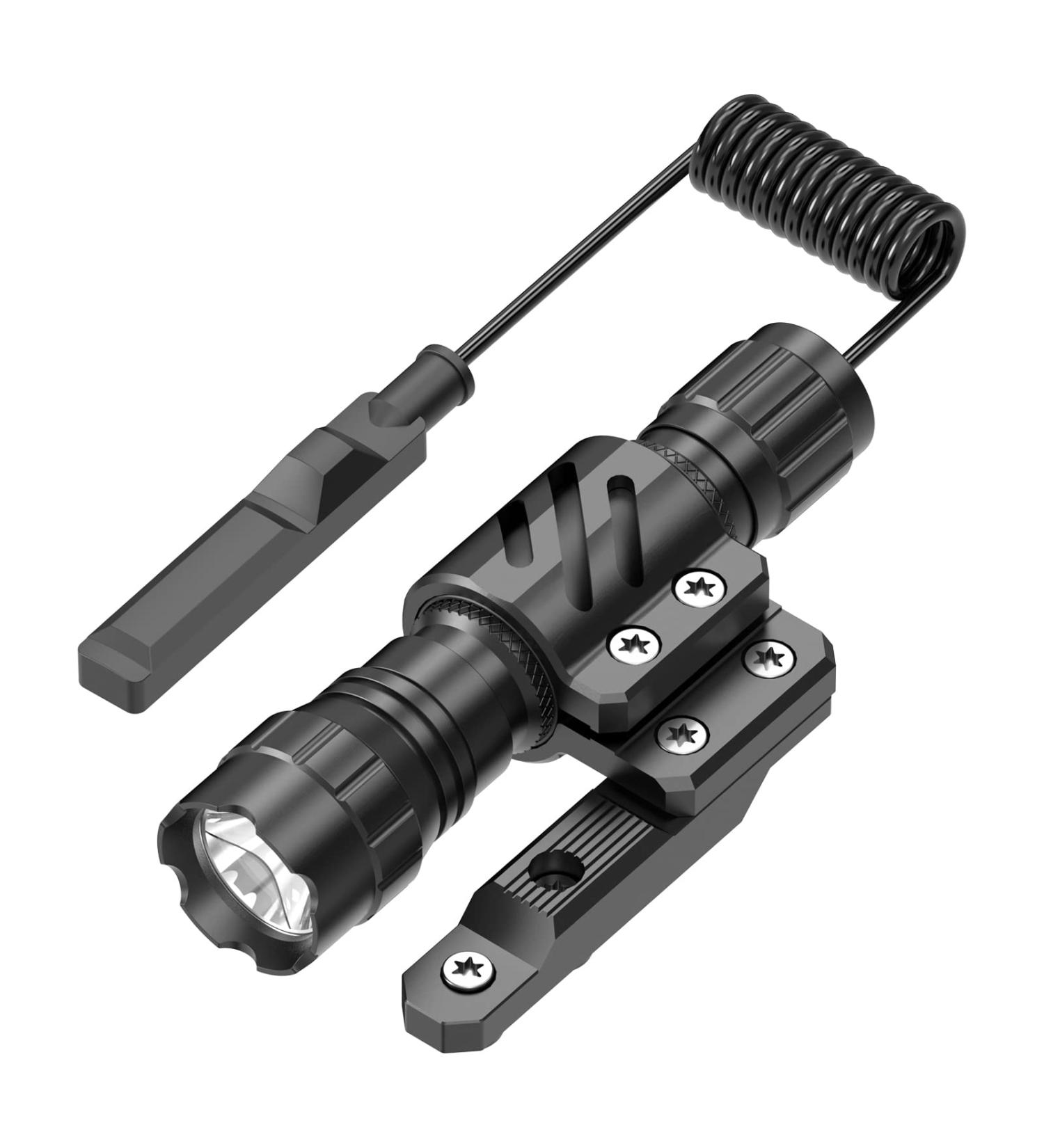 Feyachi FL14 1200 Lumen Mlok Flashlight with Rail Mount and Pressure Switch - Ideal for Outdoor Use - Buy Online on GoSupps.com