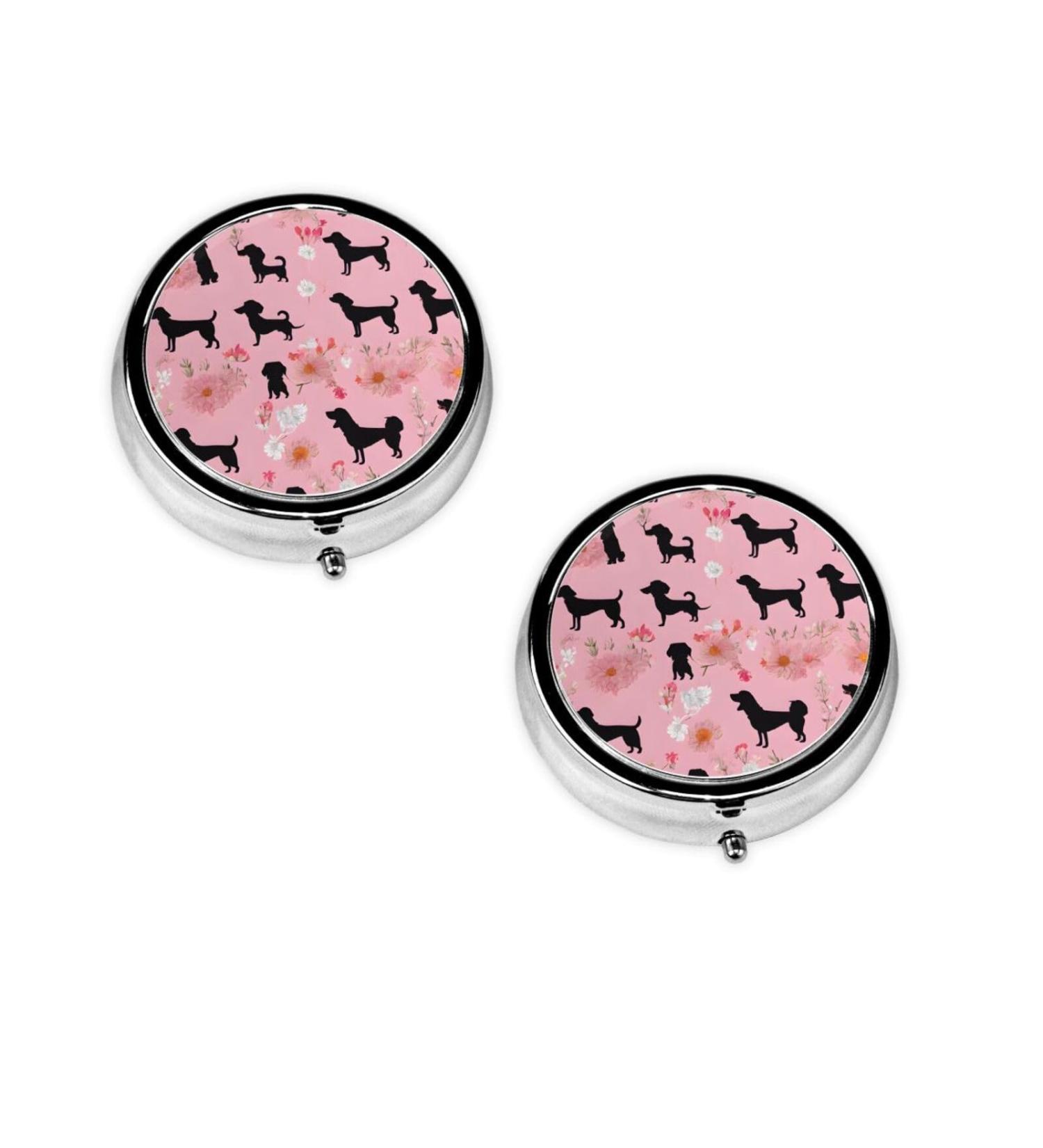 French Bulldog Flowers Mini Pill Box | 3 Compartment Travel Organizer | Portable Pill Case for Home & Office - Buy Online on GoSupps.com