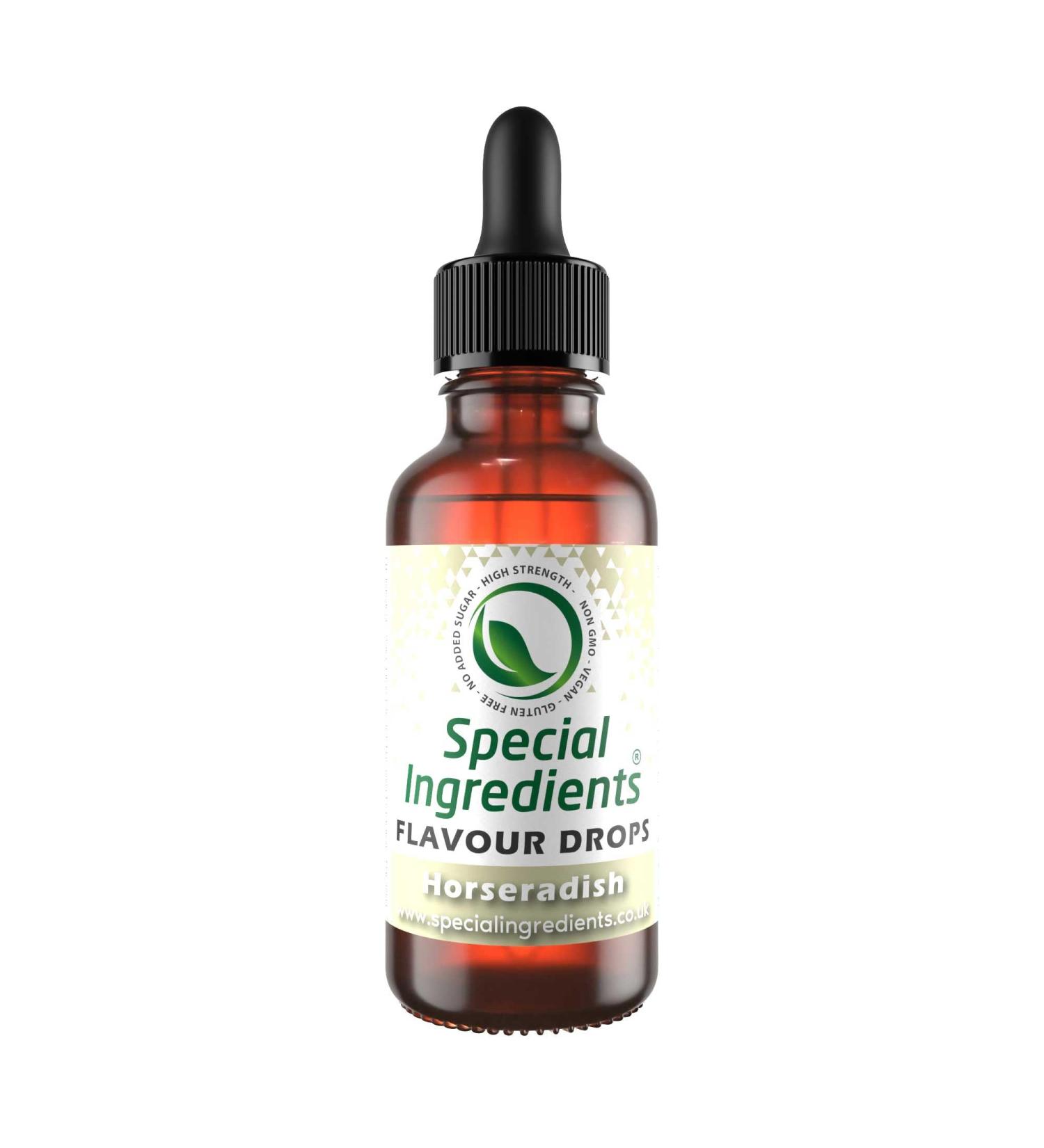 Horseradish Flavour Drop 30ml - Highly Concentrated Vegan Food Flavouring - Buy Online on GoSupps.com