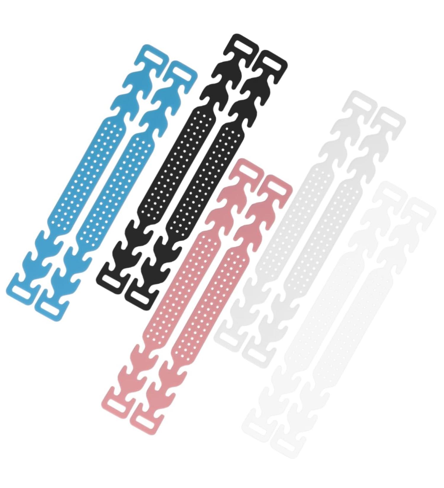 BUIFULSIC 10-Pack Mask Ear Rope Loops & Extension Hooks - Light Blue & White Mask Strap Buckles & Accessories for Comfort - Buy Online on GoSupps.com