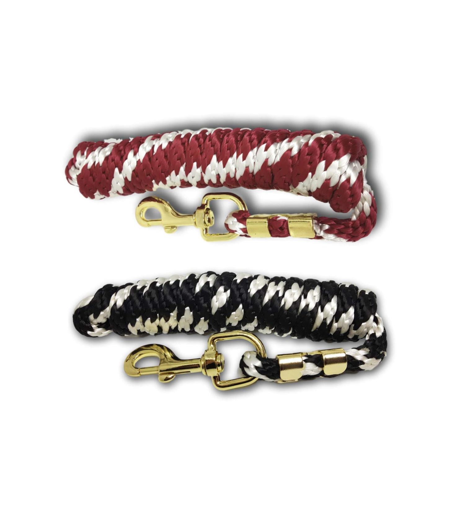 Stylish Leading Knitting for Horses - Tiebar Trick Leash Set (Red & Black) | Pony & Donkey Binding - Buy Online on GoSupps.com