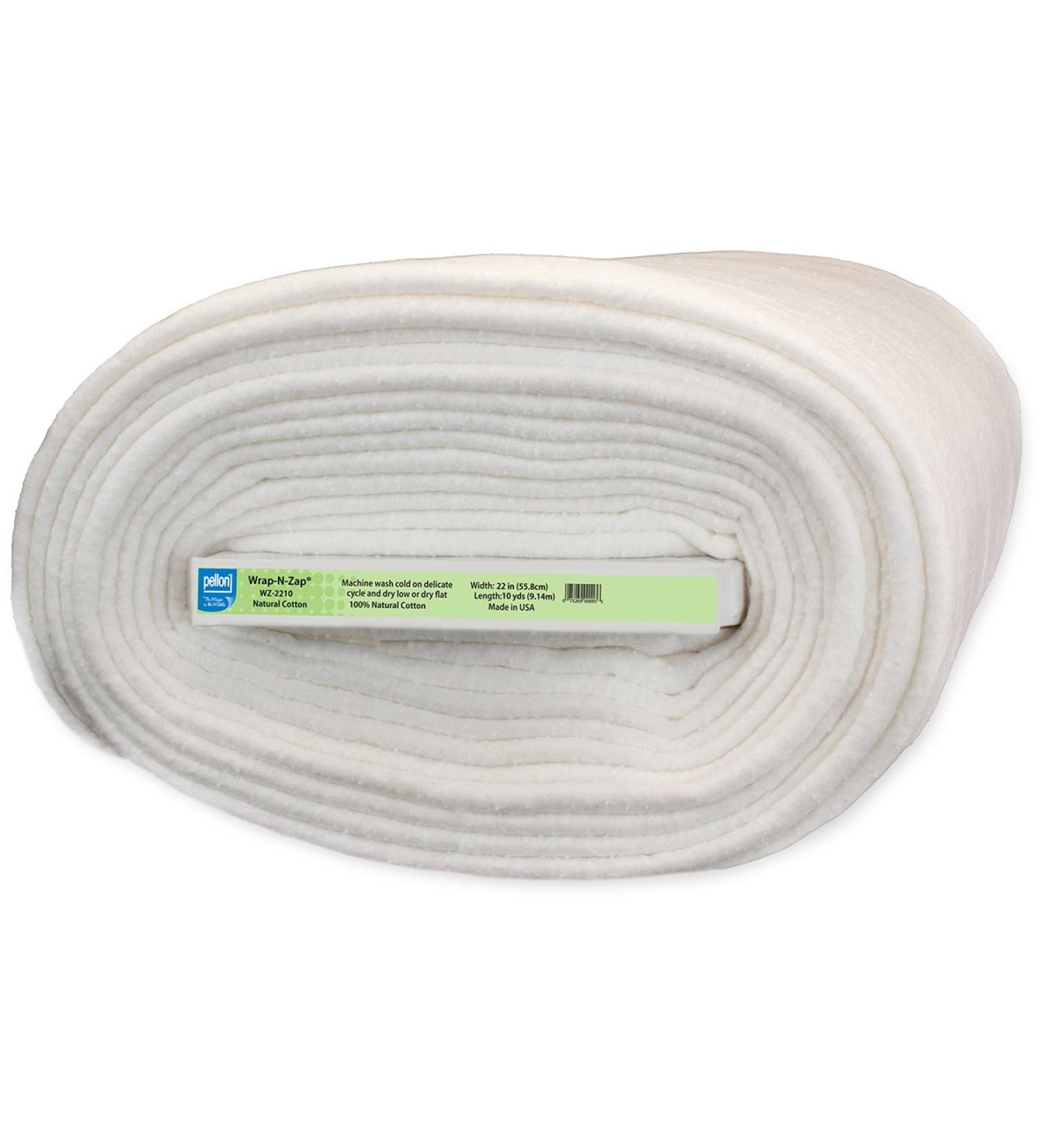 Pellon Wrap-N-Zap Microwave Projects Batting, 22" x 10 Yard Board, Natural
