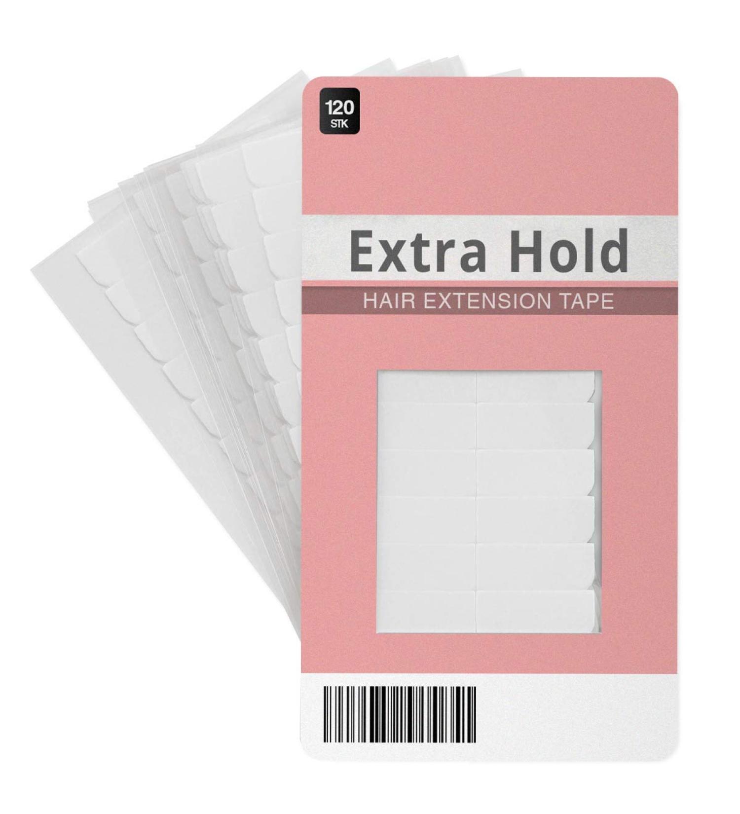 Tape Extensions Adhesive Replacement Tapes - 120 Double-Sided Strips | Ultra Strong 1cm Wide for Hair Extensions & Wigs - Buy Online on GoSupps.com