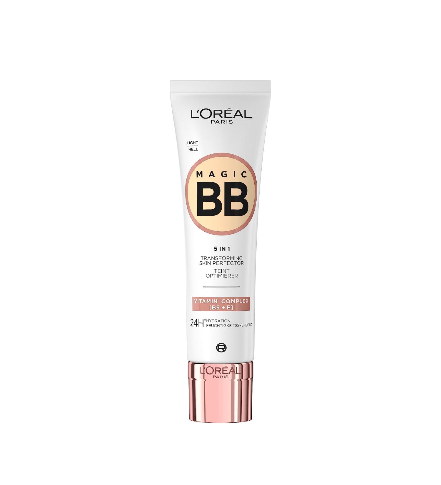 L'Or al Paris Magic BB Cream with SPF 20 5-in-1 Tint with Vitamin B5 and Vitamin E Lightweight Hydrating Formula Adapts to Skin Tone for a Natural Glowy Finish 30 ml Shade: 02 Light 02 Light 30 ml (Pack of 1) - Buy Online on GoSupps.com
