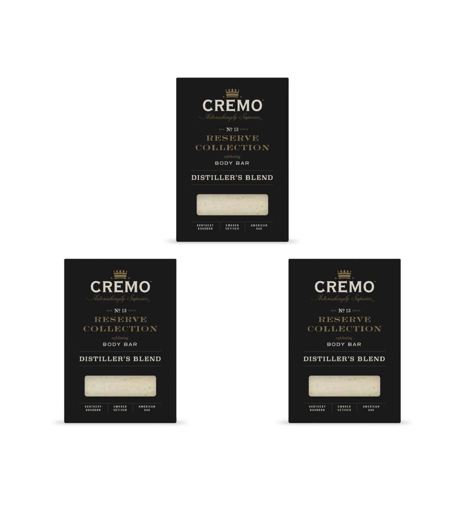 Cremo Exfoliating Body Bars Distiller's Blend - Lava Rock & Oat Kernel Polish, Shea Butter Smooth Skin (Pack of 3) - Buy Online on GoSupps.com