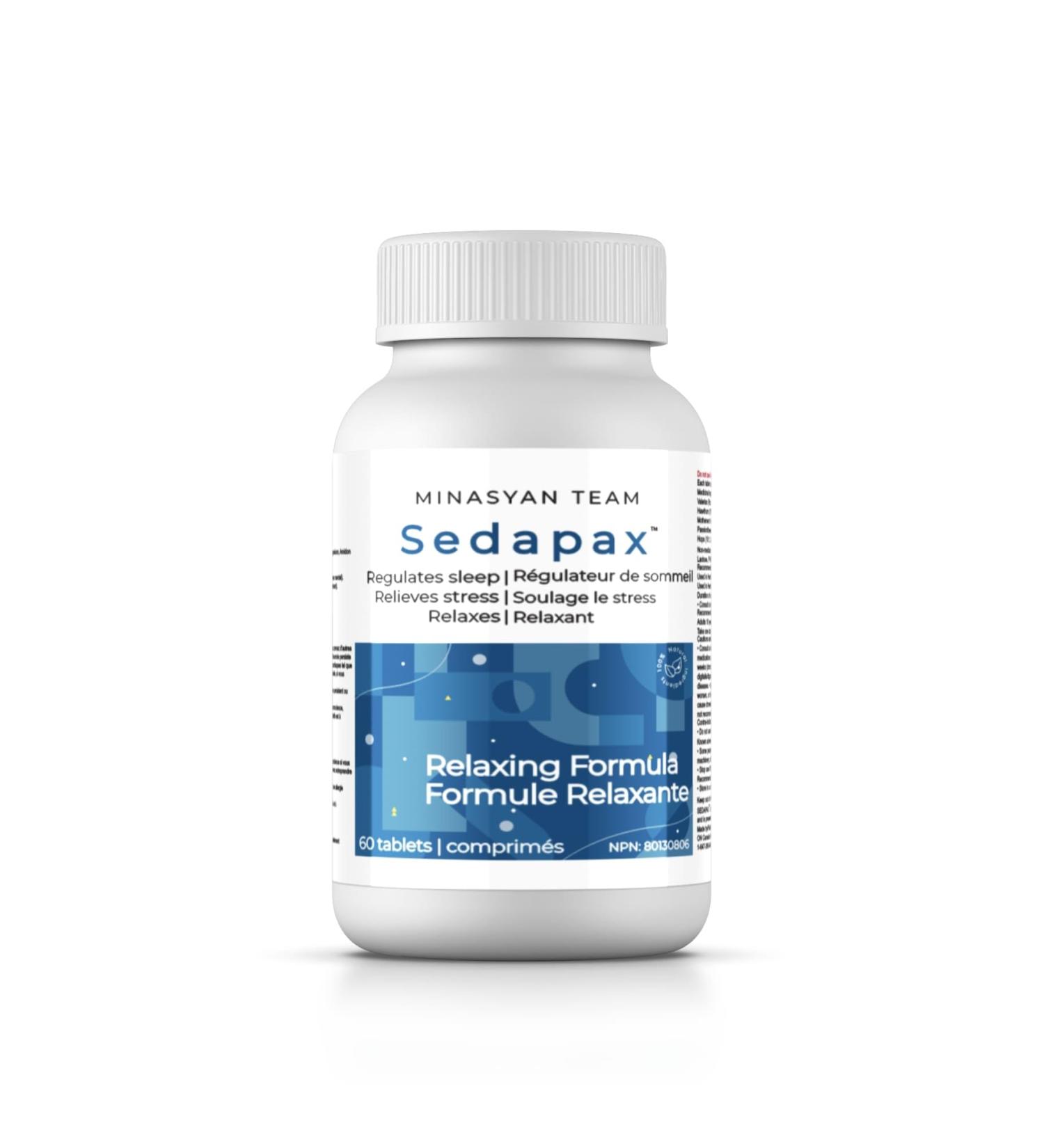 Sedapax Relaxing Formula - 60 Tablets | Natural Stress Relief Restful Sleep and Calming Supplement - Buy Online on GoSupps.com