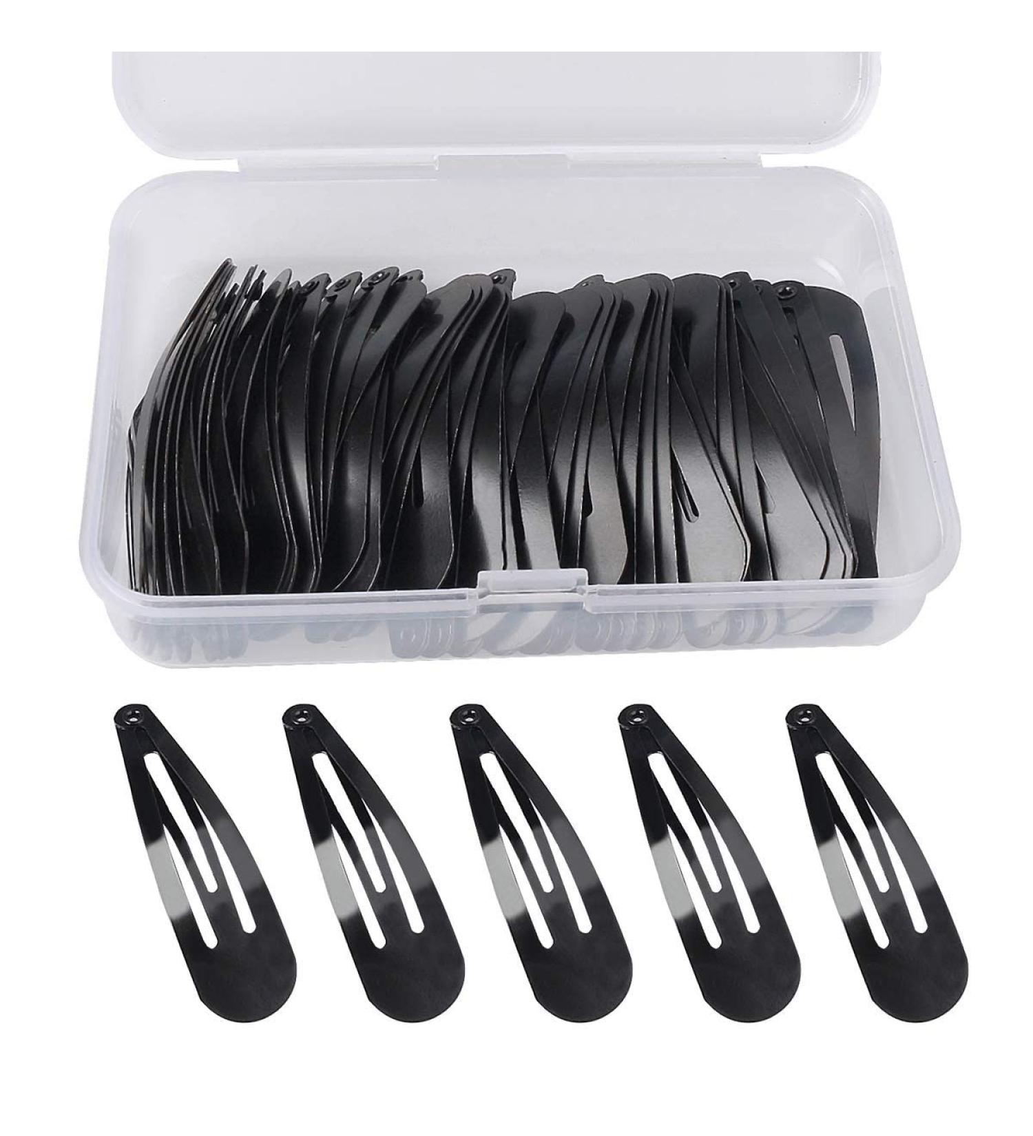 50 Pieces Black Metal Hair Clips for Girls & Women - 5 cm Mini Hair Clips - Best for Children & Adults - Buy Online on GoSupps.com