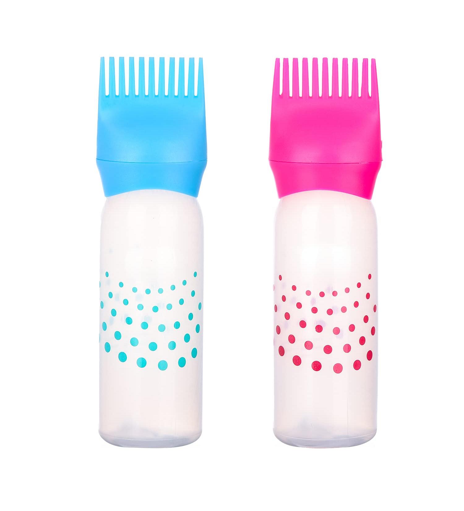 MFUOE 2pcs Applicator Bottle Root Comb Plastic Bottle with Sclae Conveient Squeezable Hair Dye Hair Product - Buy Online on GoSupps.com