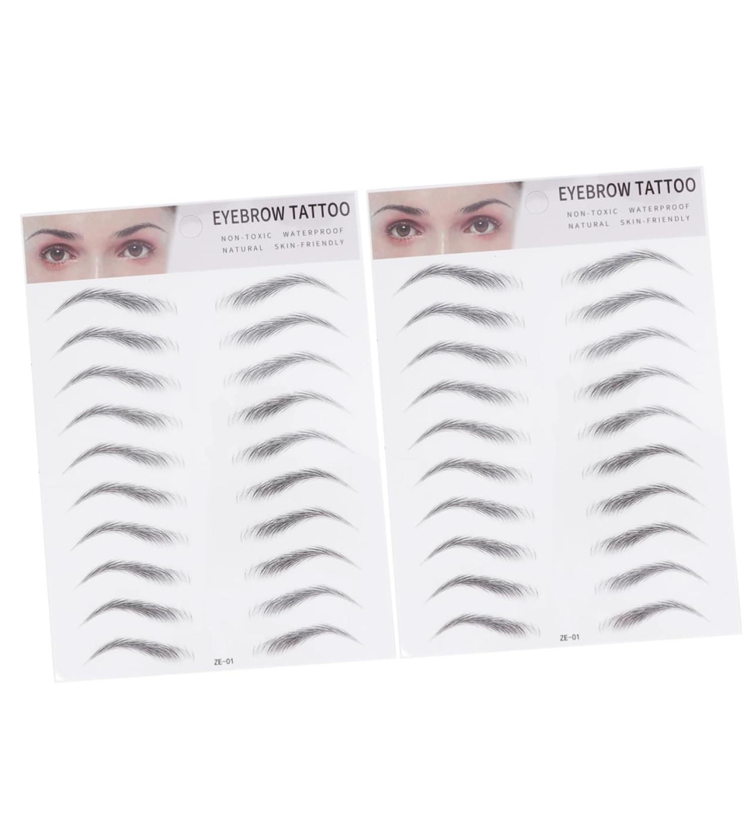 CIMAXIC 2pcs 3d eyebrow stickers suit realistic eyebrow tattoos Makeup eyebrow shape stencil Miss - Buy Online on GoSupps.com