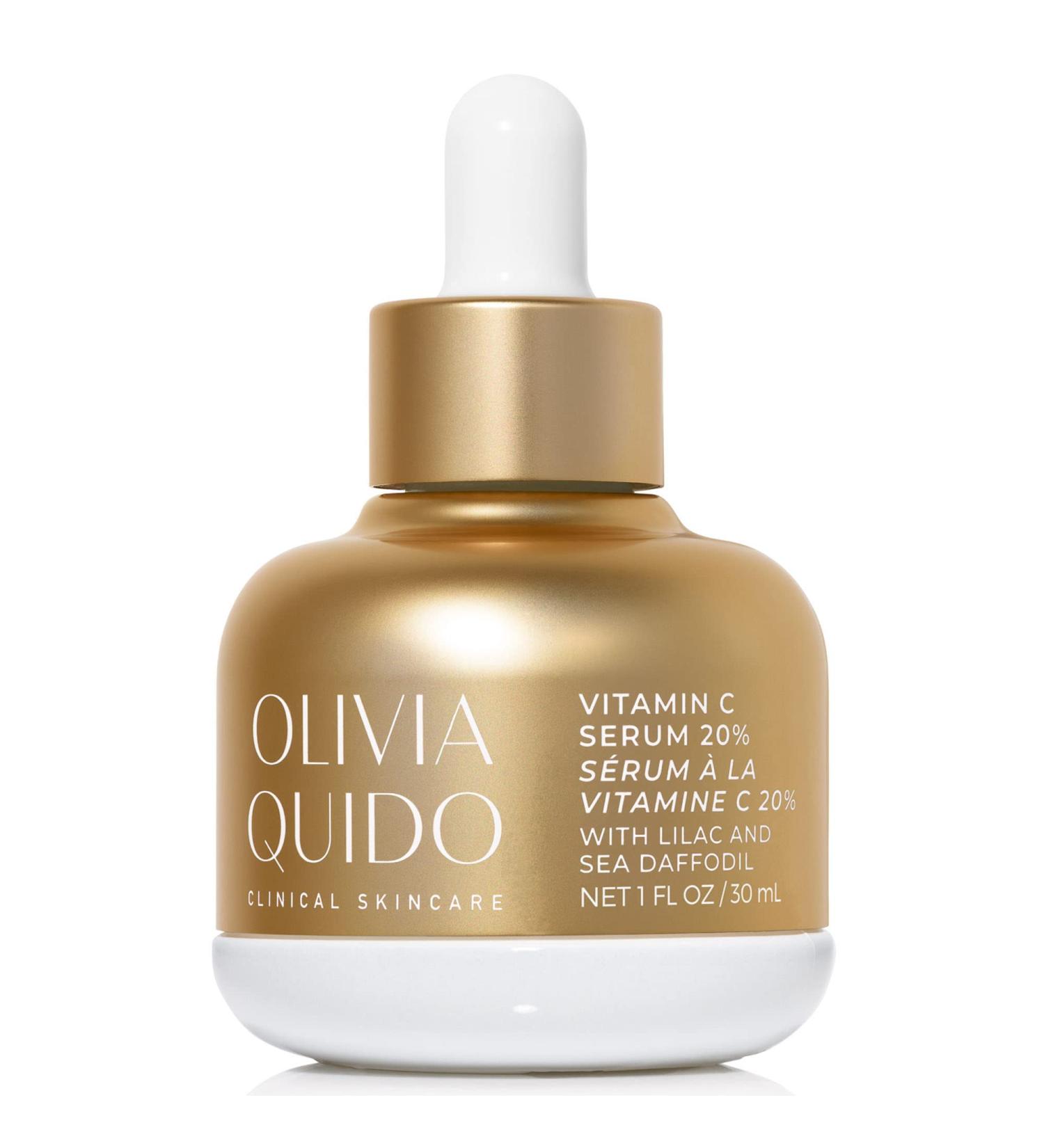 OLIVIA QUIDO Skincare Vitamin C Serum 20% with Lilac & Sea Daffodil 3.6oz | Hydrating Skin-Brightening & Anti-Aging | Vitamin C & Hyaluronic Acid Serum for the Face with Natural Botanicals - Buy Online on GoSupps.com