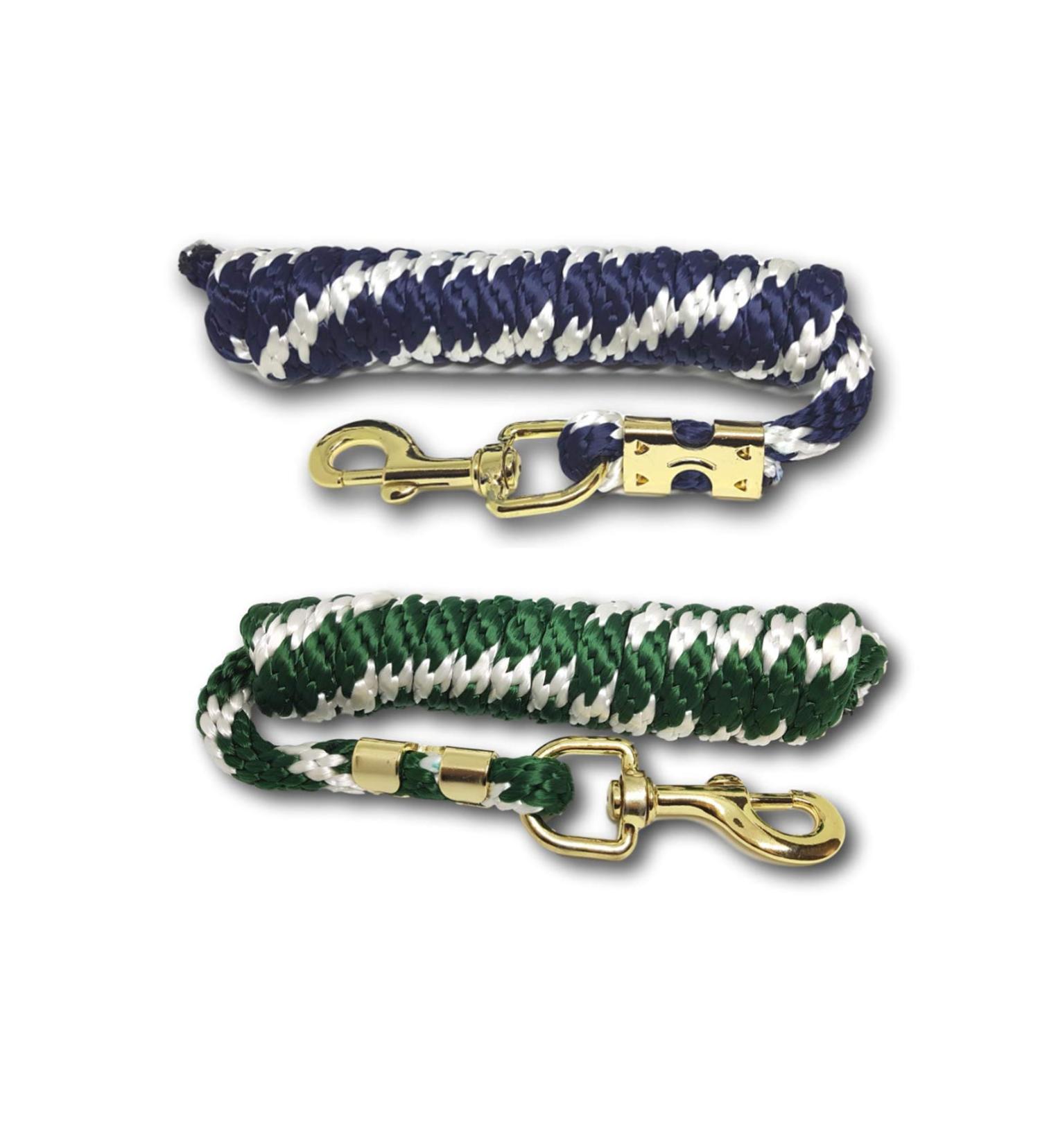 Stylish Lead Rope for Horses Ponies Donkeys & Goats - 2-Pack (Green & Blue) | Premium Quality Tie Rope for Safe Handling - Buy Online on GoSupps.com