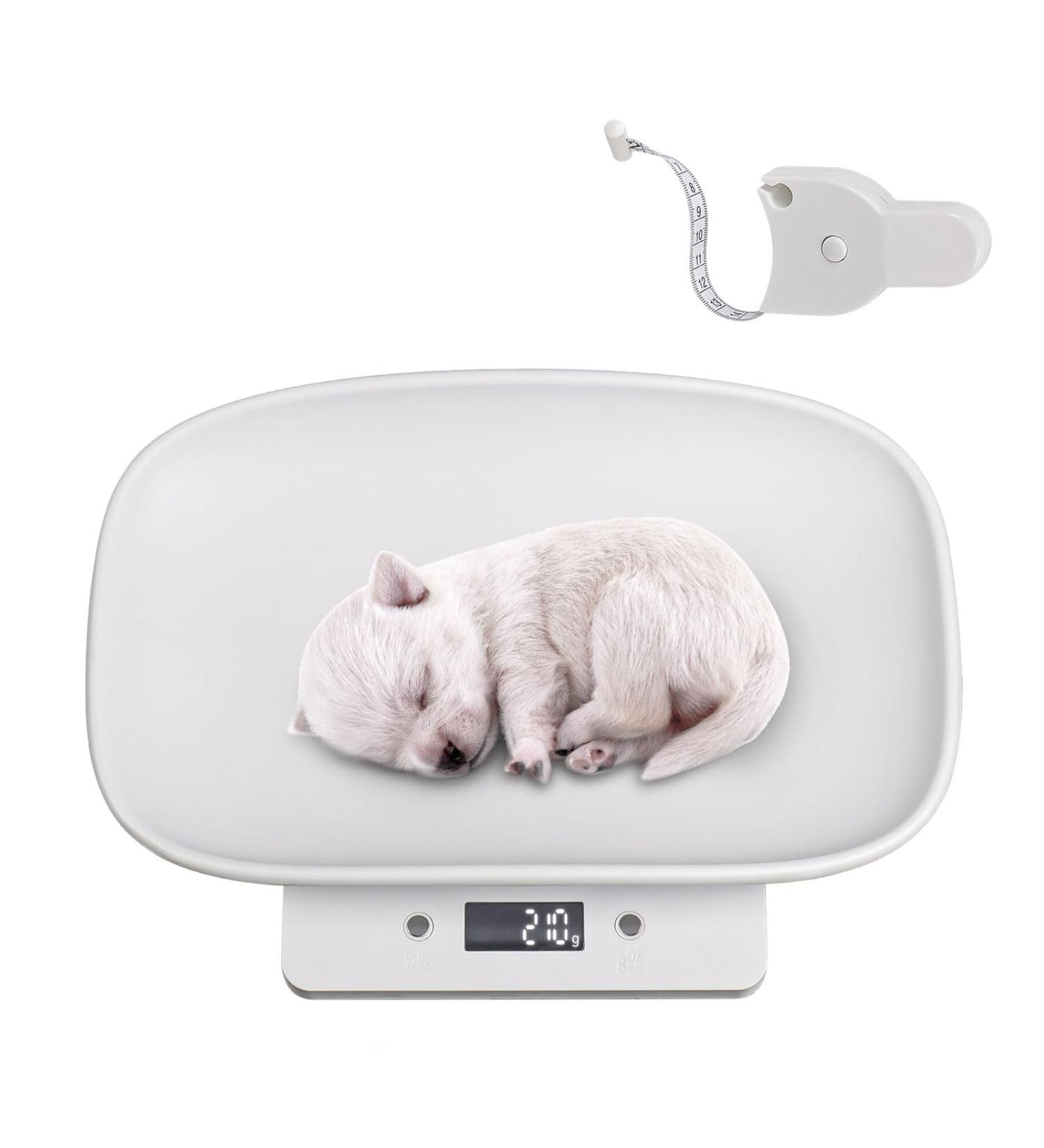 Digital Pet Scales - 15kg Small Animal & Feed Weight Scale with Measuring Tape | Accurately Weigh Kittens Puppies Hamsters and More - Buy Online on GoSupps.com
