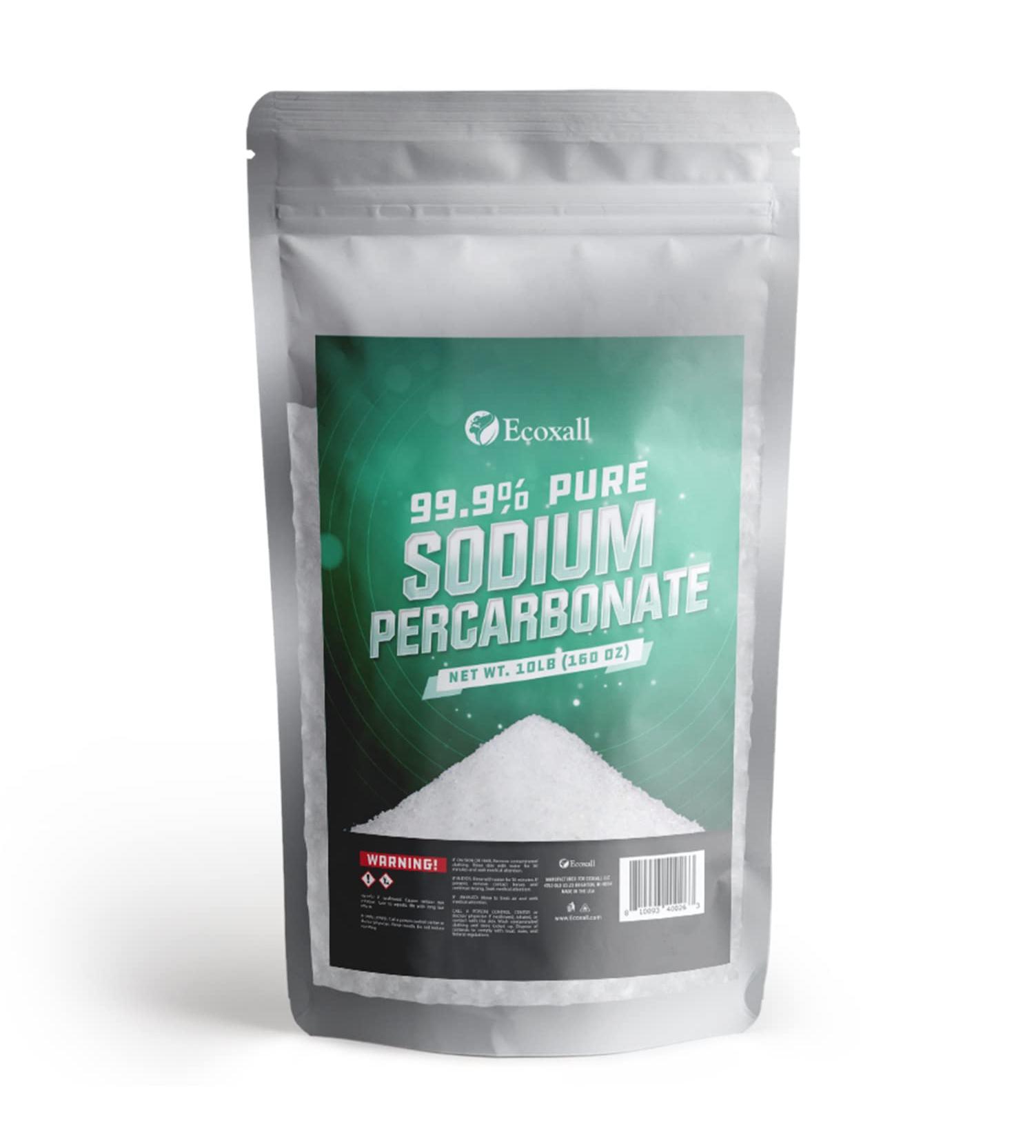 Ecoxall 5lb Sodium Percarbonate - 99.9% Pure Anhydrous Solid Hydrogen Peroxide - Oxygenated Bleach for Multi-Use - Safe & Bulk - Buy Online on GoSupps.com