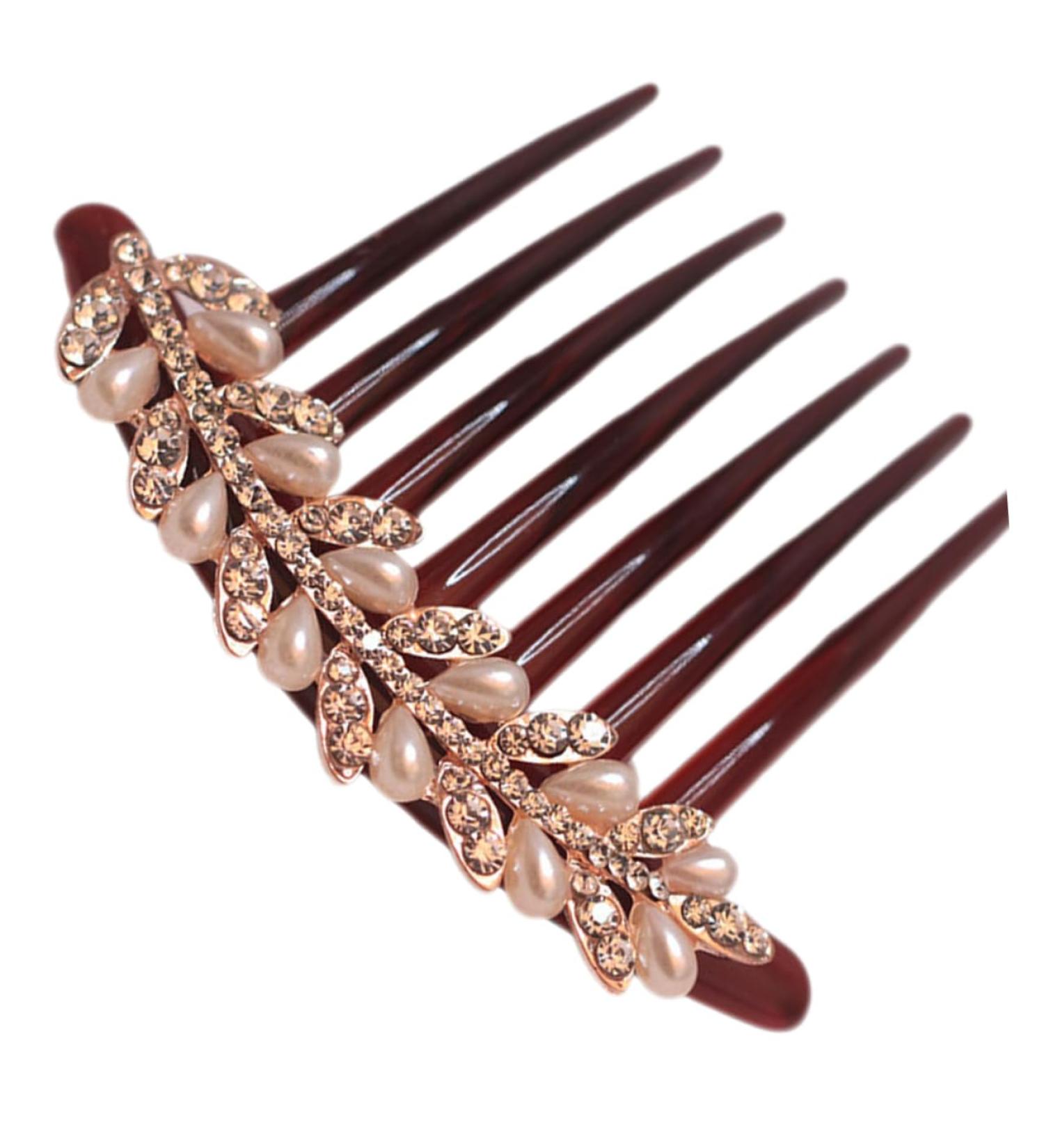 LALADEFIEE Antique Hair Comb Rhinestone Hair Combs Pearl Hair Barrettes Hair Side Comb Bridal Hair Jewelry Headpiece for Bride Hanfu Hair Accessories for Bride Bridal Hair Pin Rhinestones - Buy Online on GoSupps.com