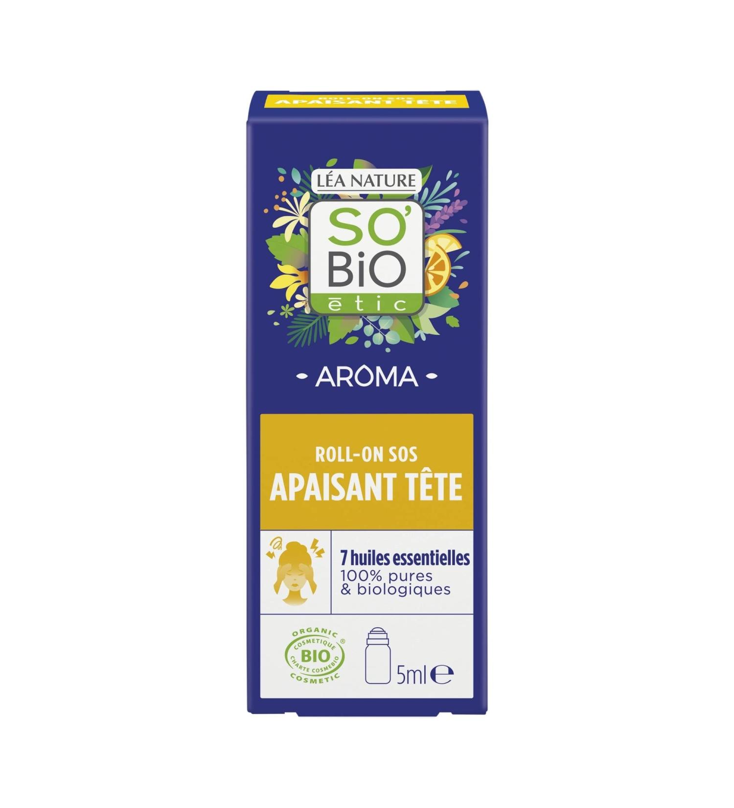 So'Bio tic - SOS soothing head roll-on - Aroma - Cosmebio certified - 5 ml roll-on - Buy Online on GoSupps.com