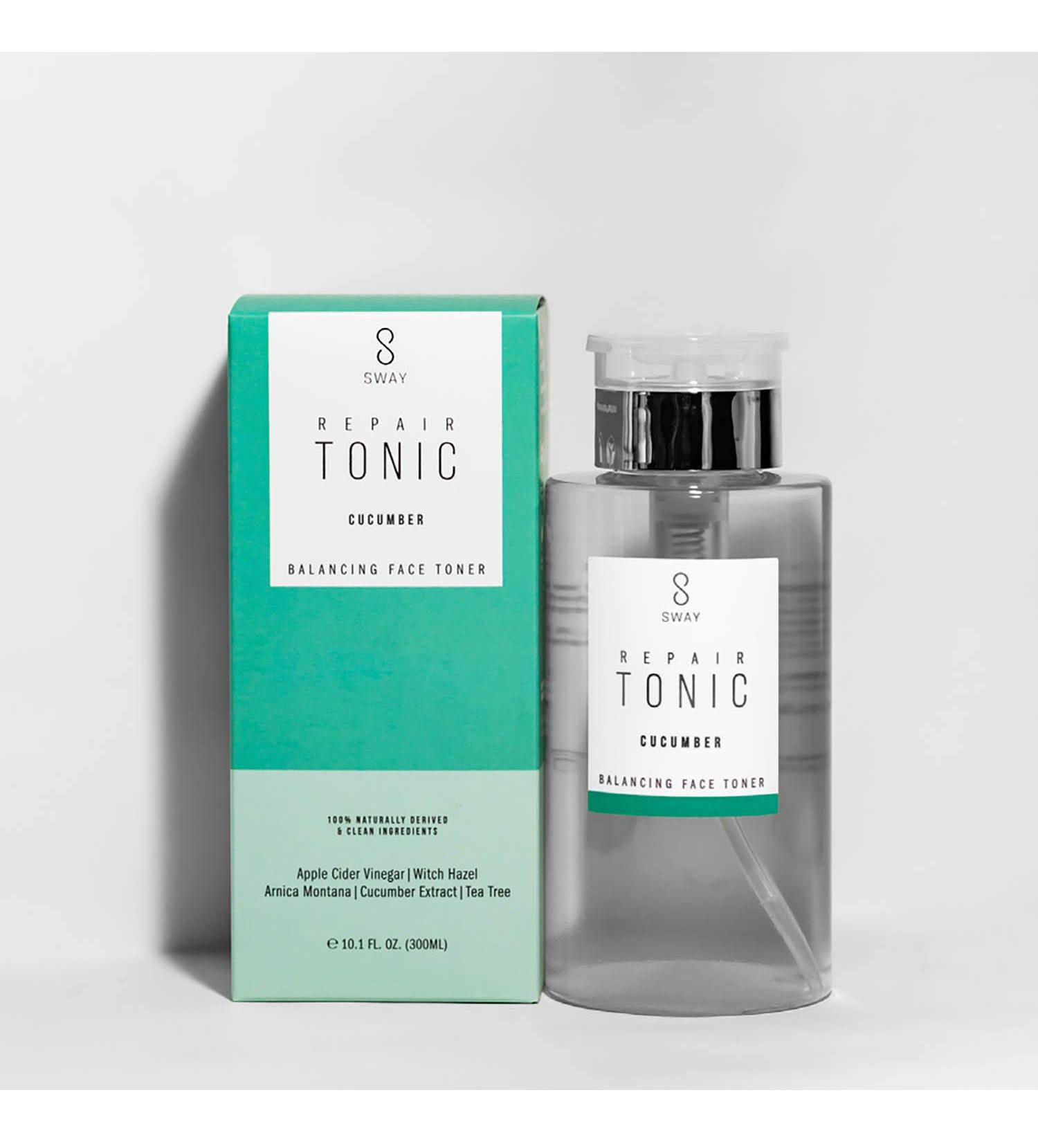 SWAY - Repair Tonic Cucumber| Balancing Face Toner | Alcohol-Free | Contains Organic Raw Apple Cider Vinegar Witch Hazel Aloe Vera Cucumber Extract 10.1 fl. oz. / 300ml