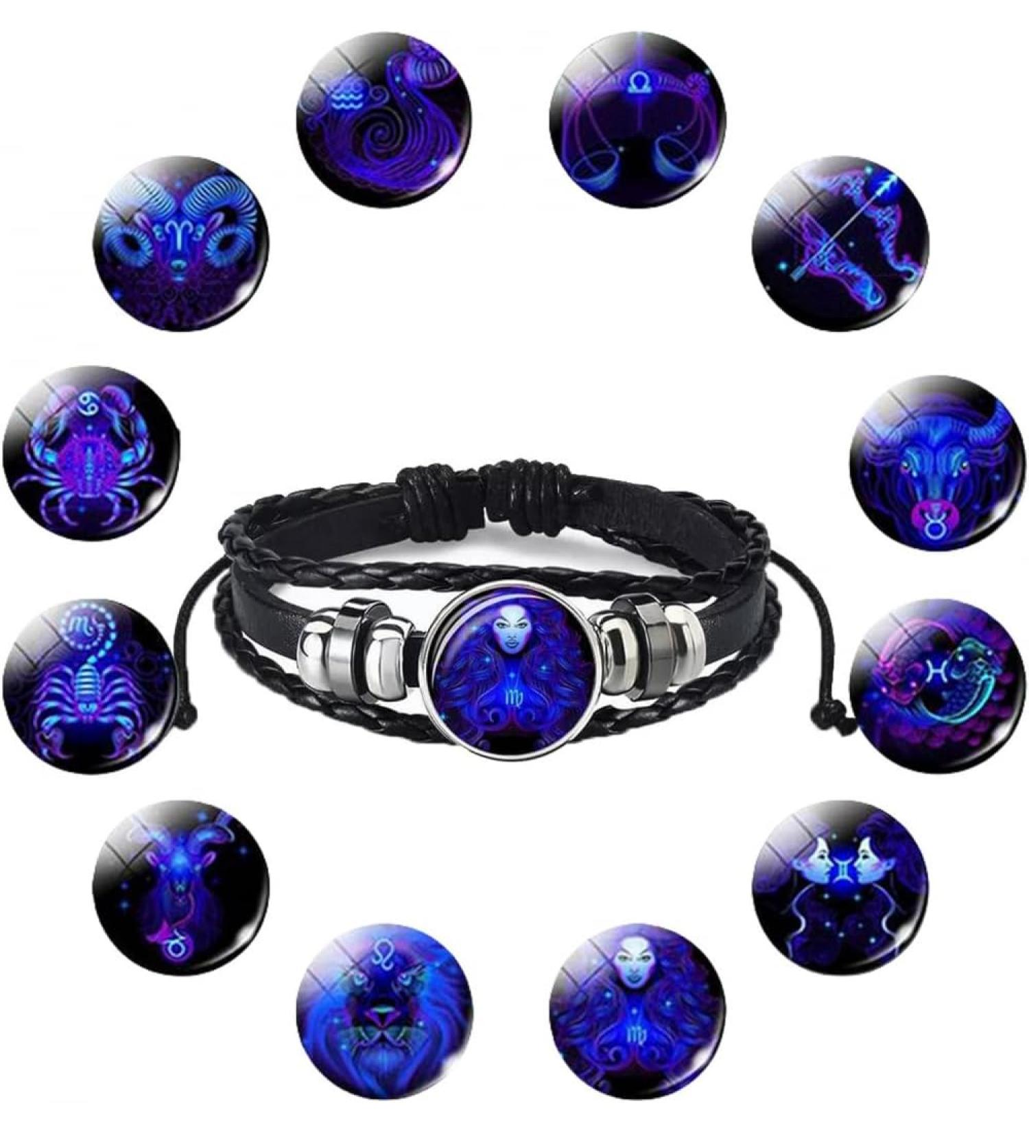 TURSHI Signs Spirit Bracelet 12 Constellation Handmade Bead Woven Multilayer Leather Bracelet Handmade Multilayer Adjustable 12 Constellation Bracelets Glow In The Dark Bracelet for Women Men Virgo - Buy Online on GoSupps.com