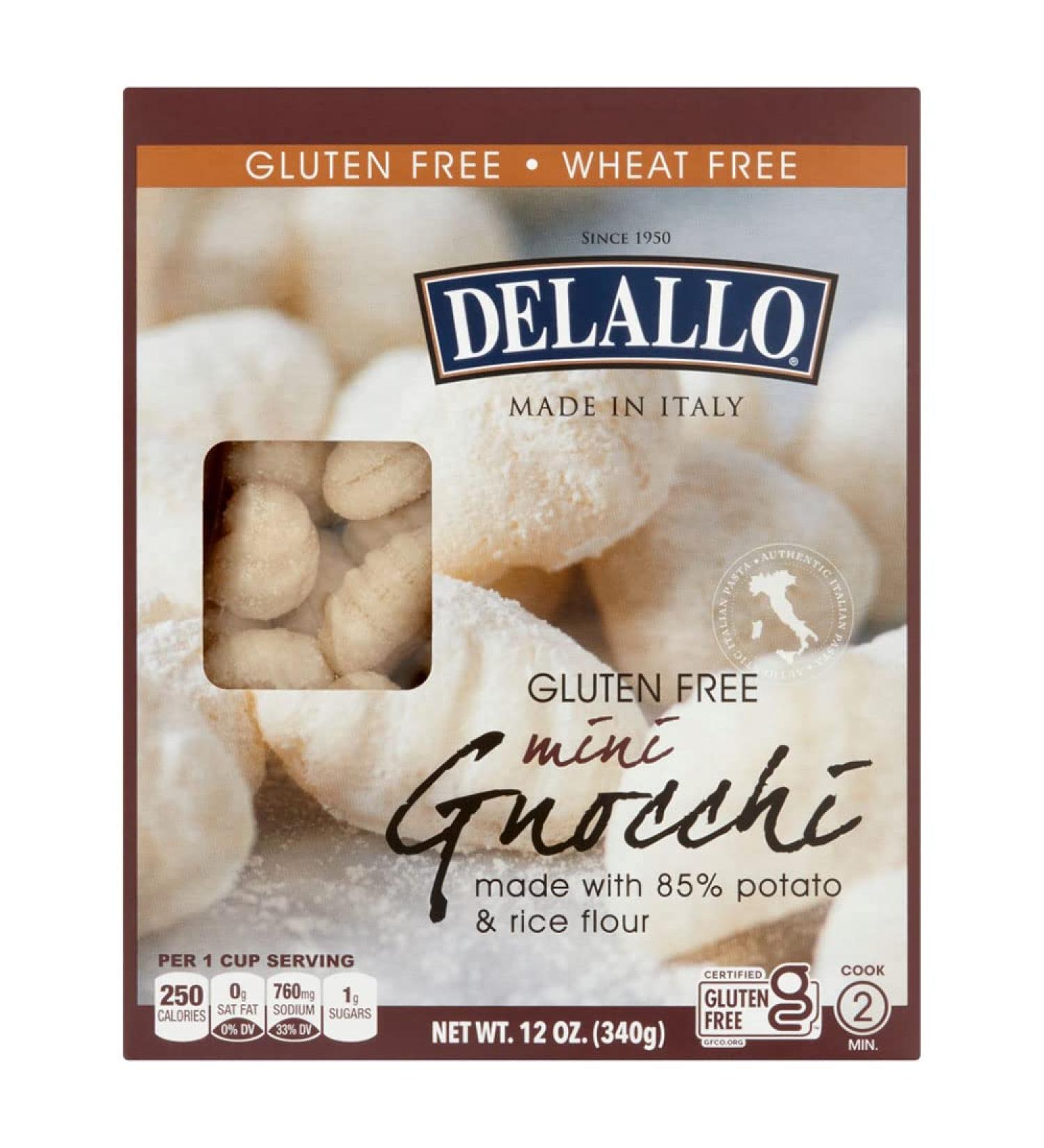 DeLallo Gluten Free Potato & Rice Mini Gnocchi - 12oz | Authentic Italian Pasta - Buy Online on GoSupps.com