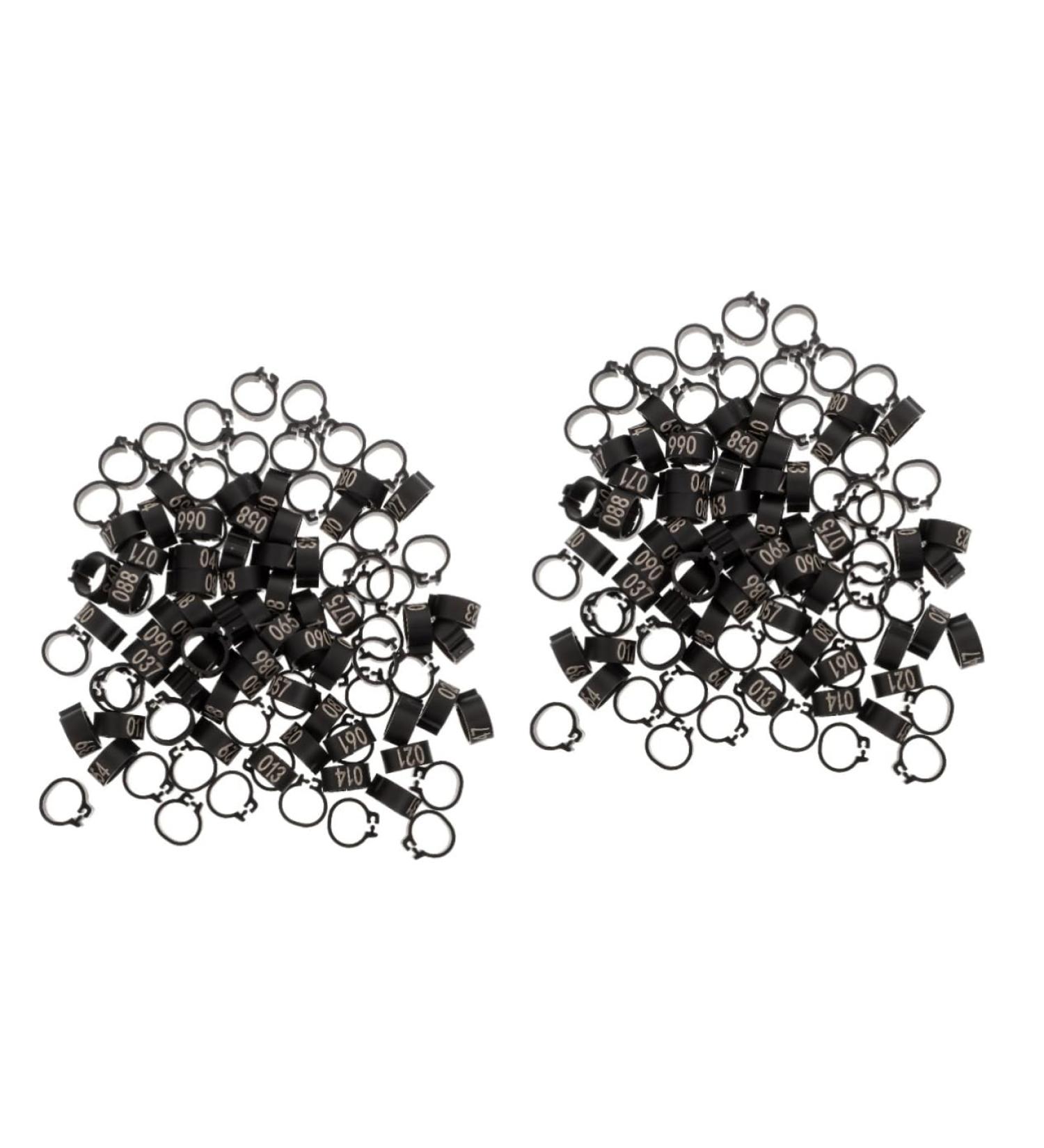 BESPORTBLE 200 Pcs Pigeon Anklet Chicken Legs Pigeon Bands Numbered Poultry Leg Ring Baby Split Ring to Open 1.3X1.3CMx2pcs Blackx2pcs - Buy Online on GoSupps.com
