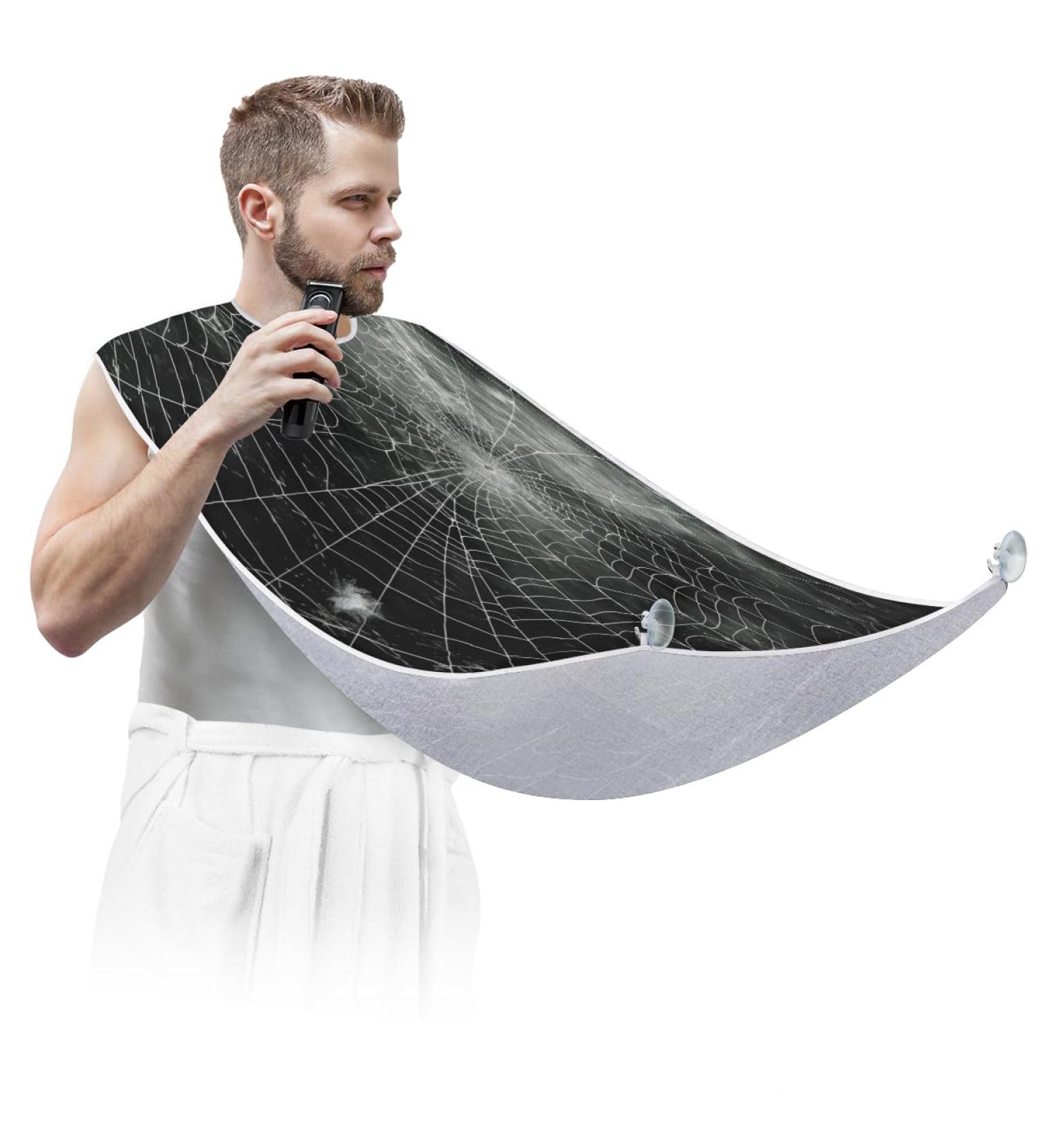Floral Shark Beard Bib Apron - Best Beard Hair Catcher for Men | Perfect Gift for Father's Day Anniversary & Christmas - Buy Online on GoSupps.com