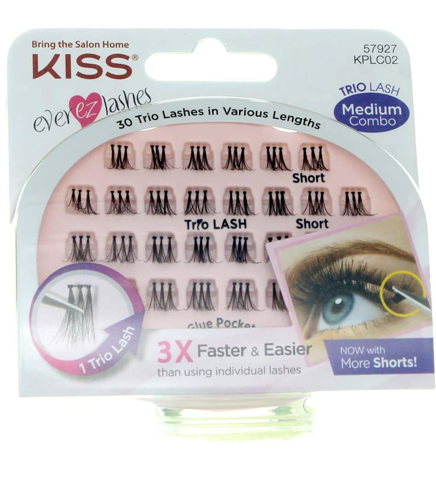 Kiss Ever-Ez Trio Lashes Medium Combo | International Shipping | Shop Now for Stunning Lashes - Buy Online on GoSupps.com
