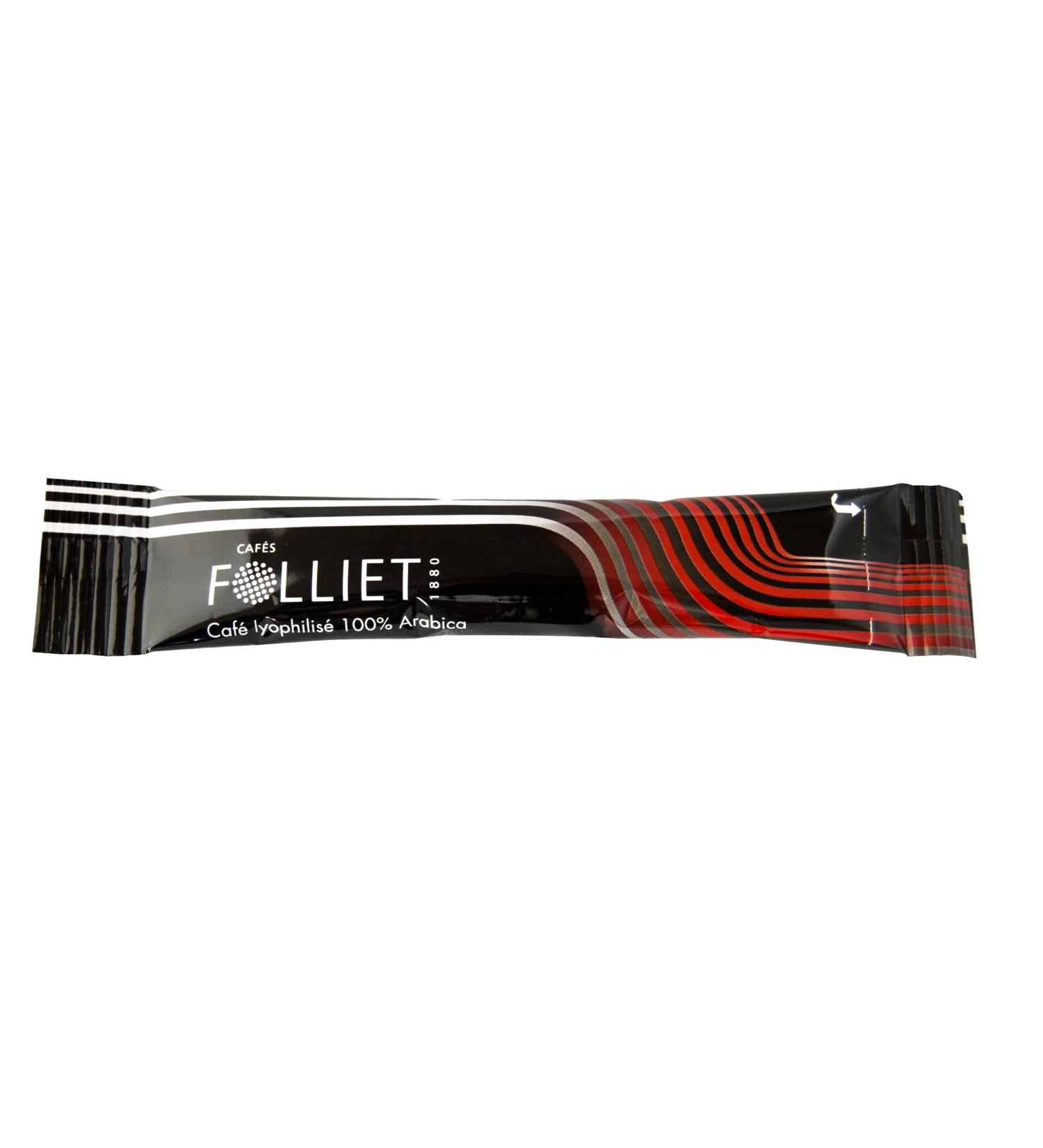 CAF S FOLLIET - Freeze-dried Coffee - Individual Stick - Instant Coffee - Soluble Coffee - Intensity 8/10 - Pure Arabica - 100% Arabica - 300 Sticks - 2 g - Buy Online on GoSupps.com